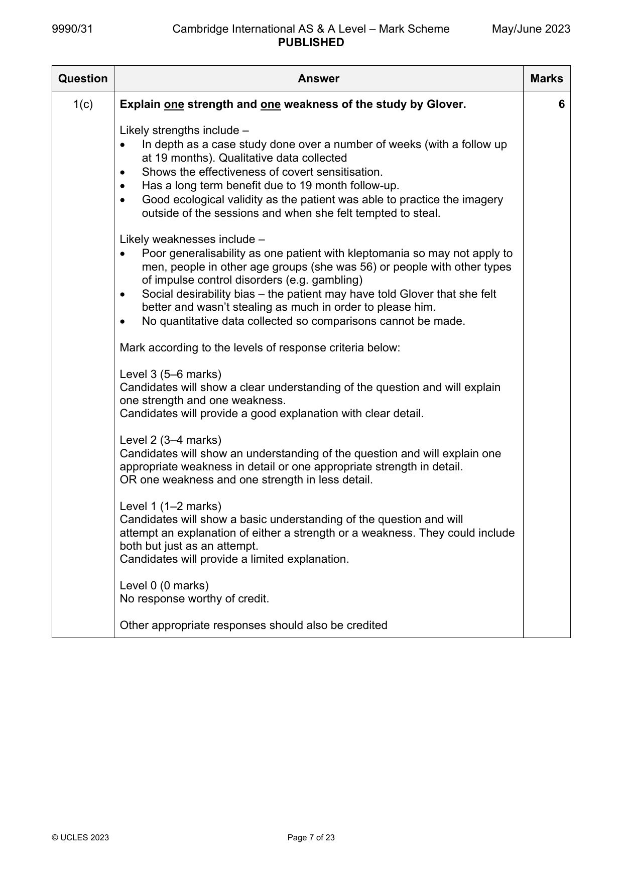 9990-2023-mj-31-q01 official mark scheme page