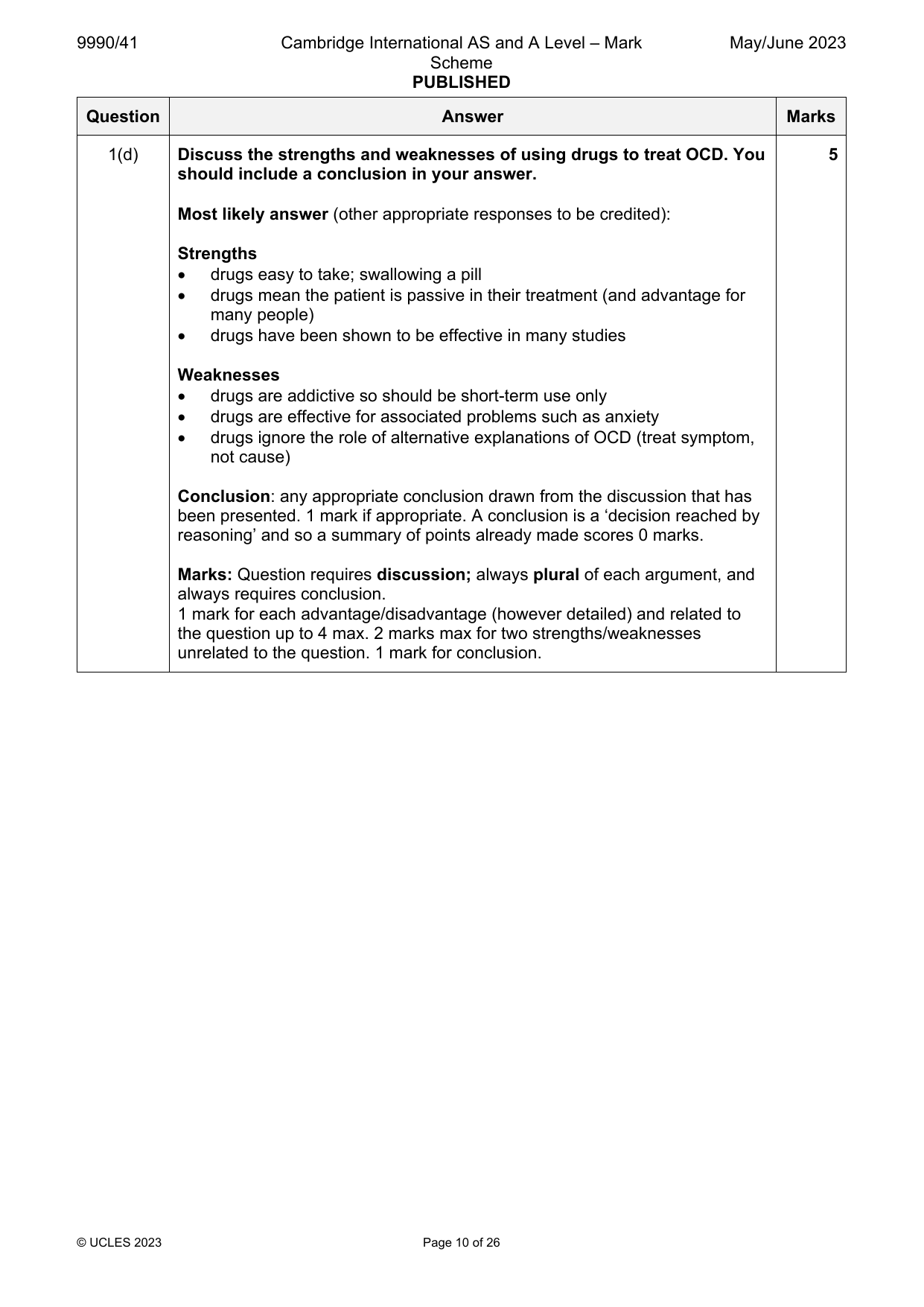 9990-2023-mj-41-q01 official mark scheme page