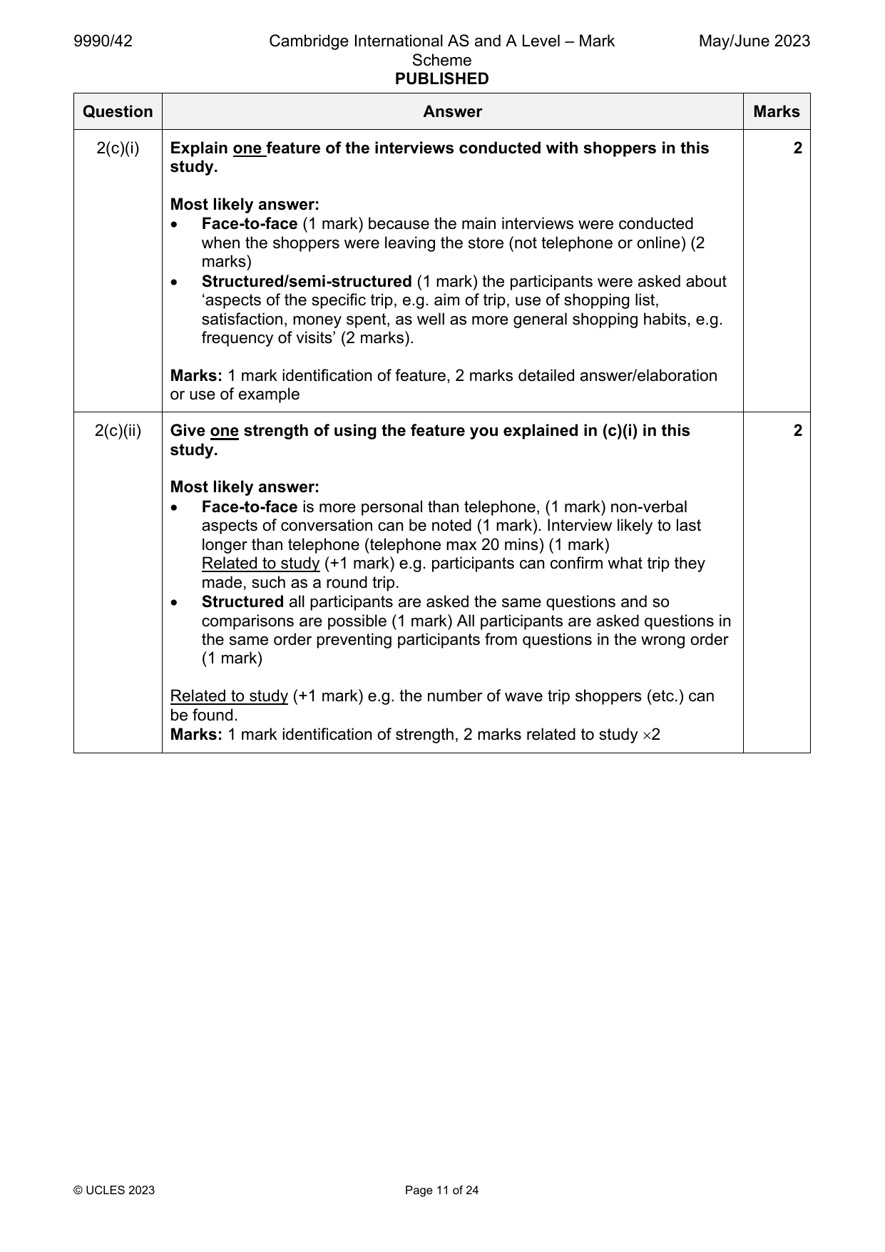 9990-2023-mj-42-q02 official mark scheme page