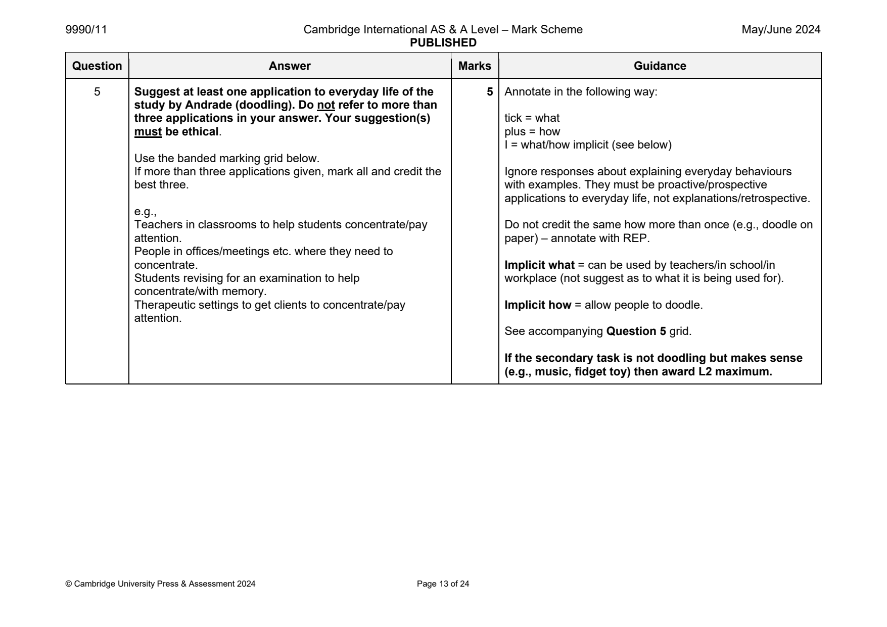 9990-2024-mj-11-q05 official mark scheme page