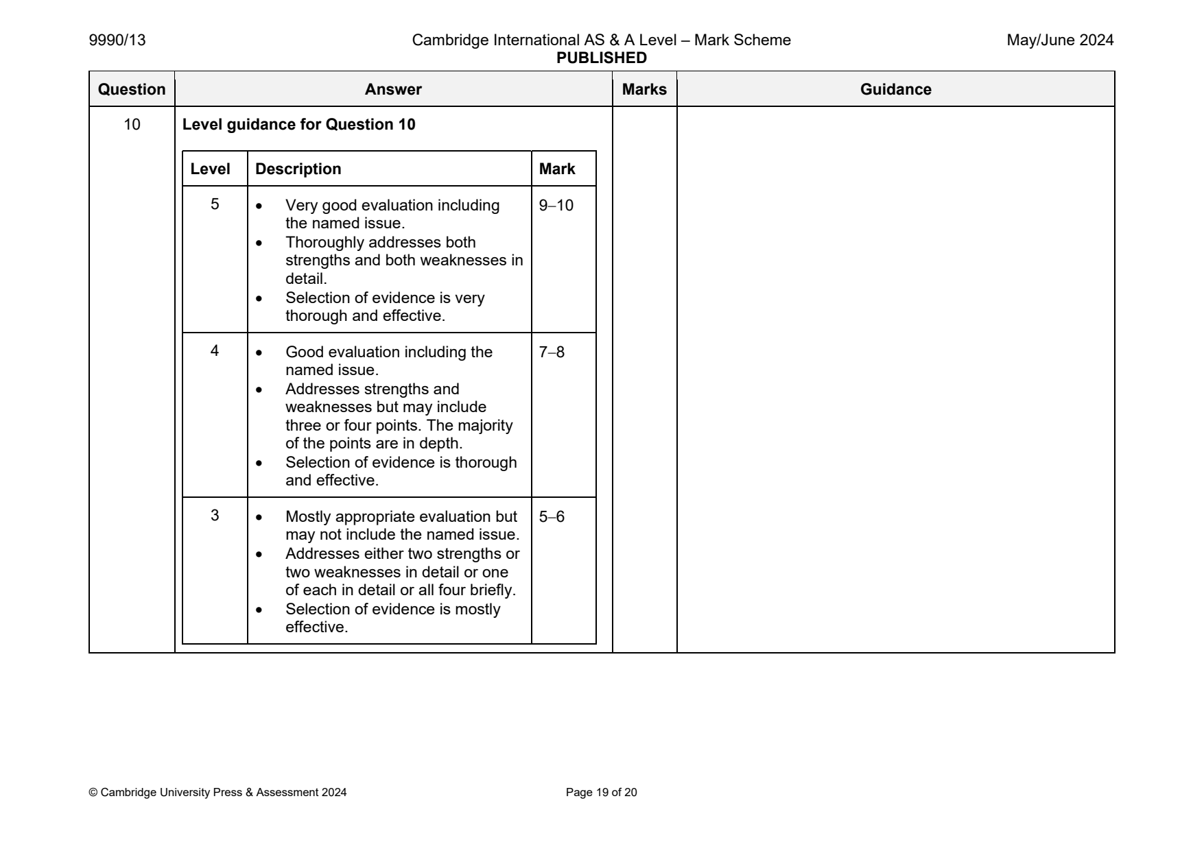 9990-2024-mj-13-q10 official mark scheme page