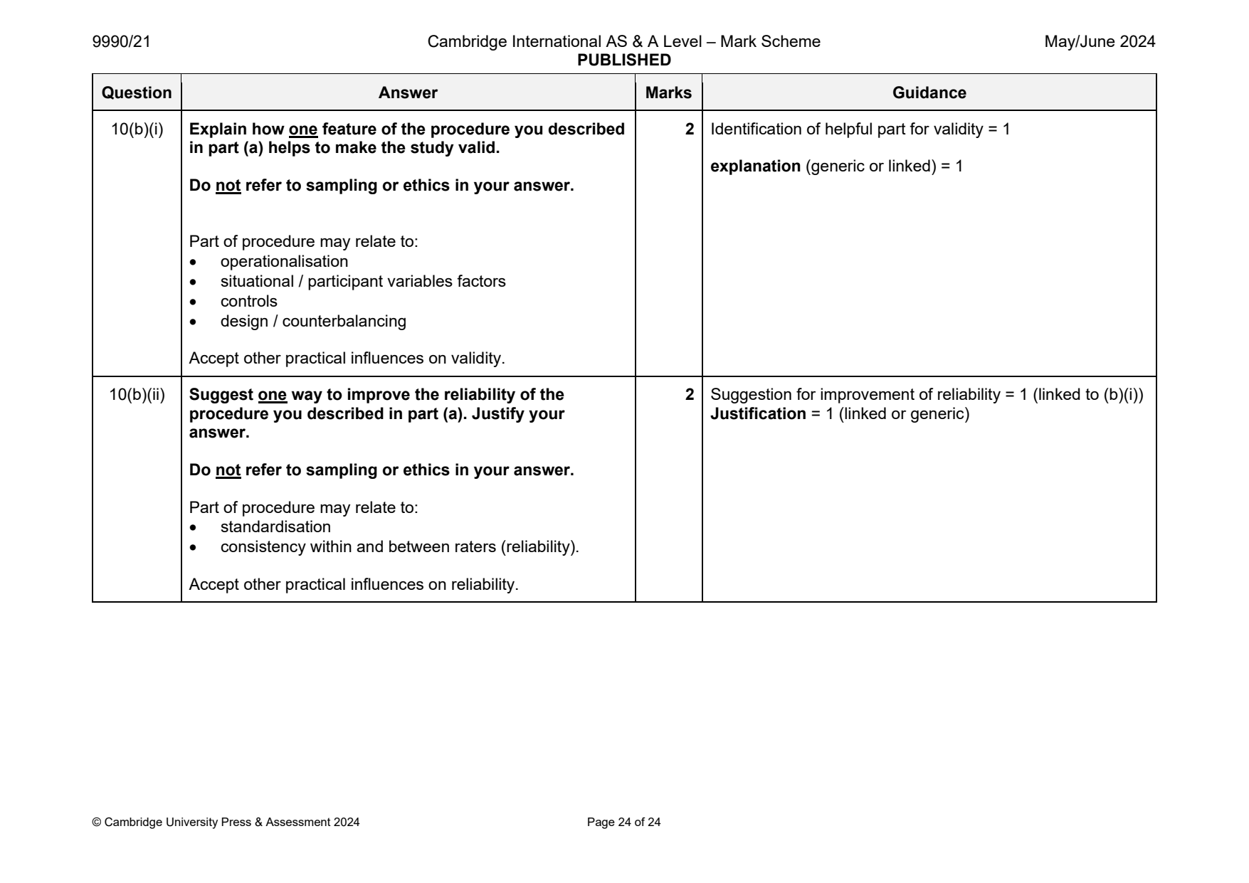 9990-2024-mj-21-q10 official mark scheme page