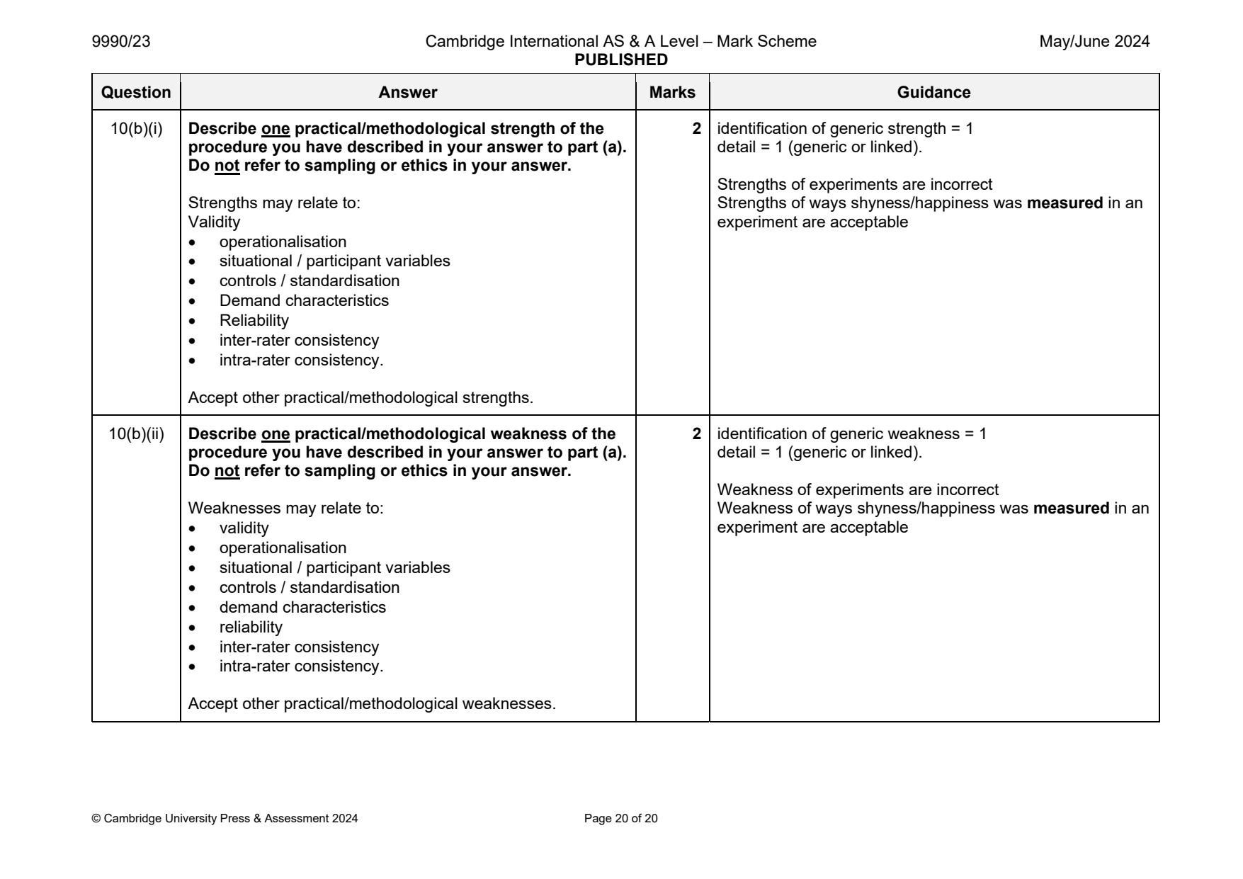 9990-2024-mj-23-q10 official mark scheme page