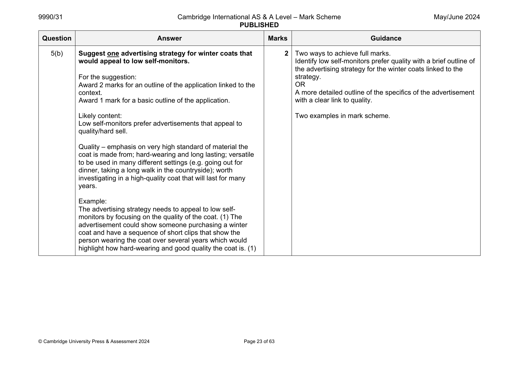 9990-2024-mj-31-q05 official mark scheme page