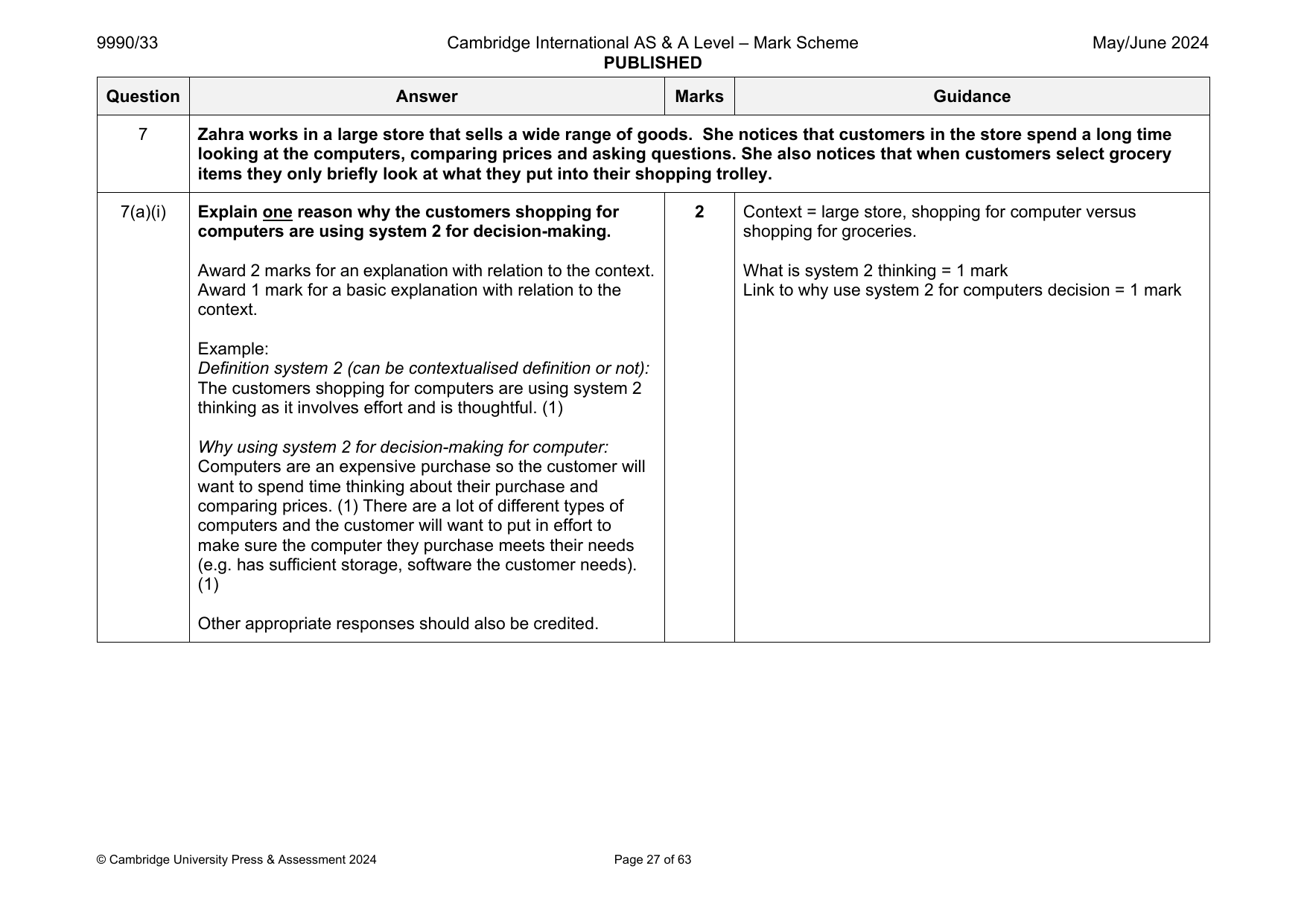 9990-2024-mj-33-q07 official mark scheme page