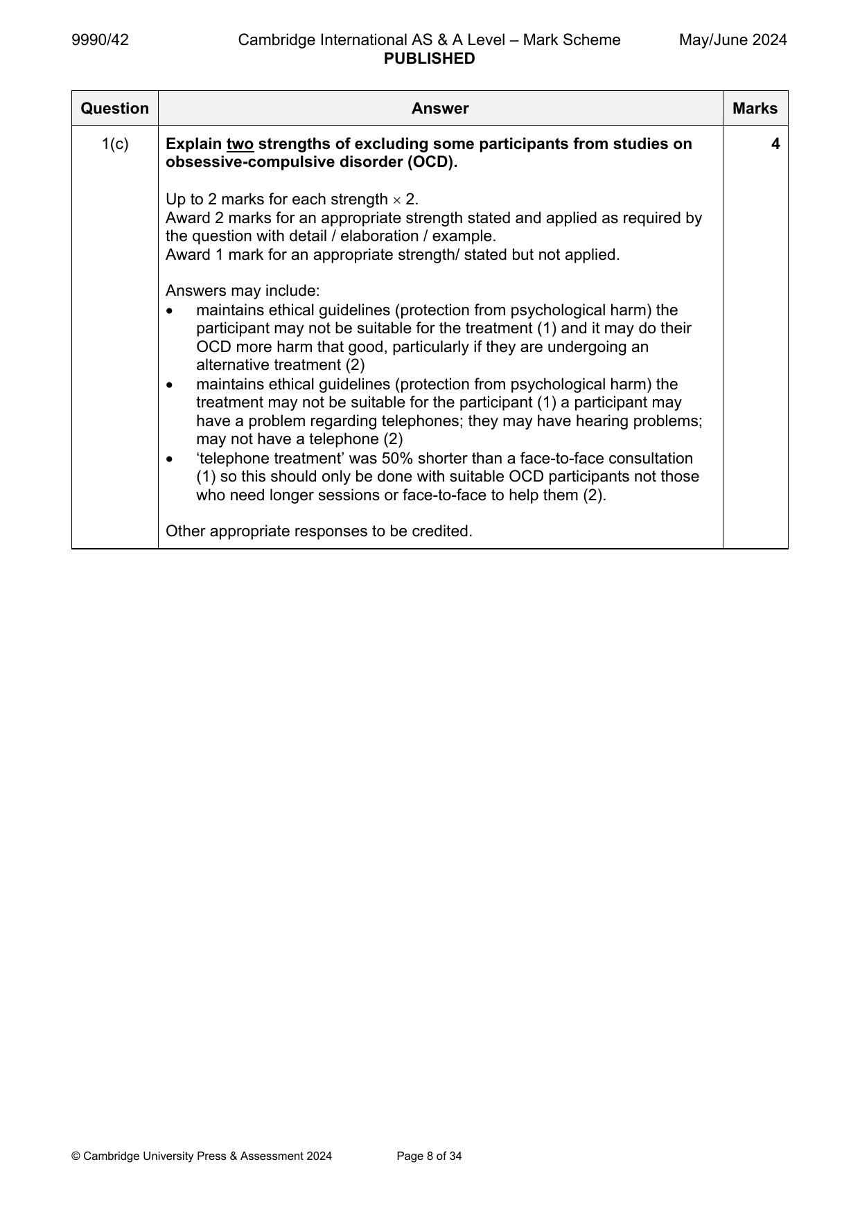 9990-2024-mj-42-q01 official mark scheme page