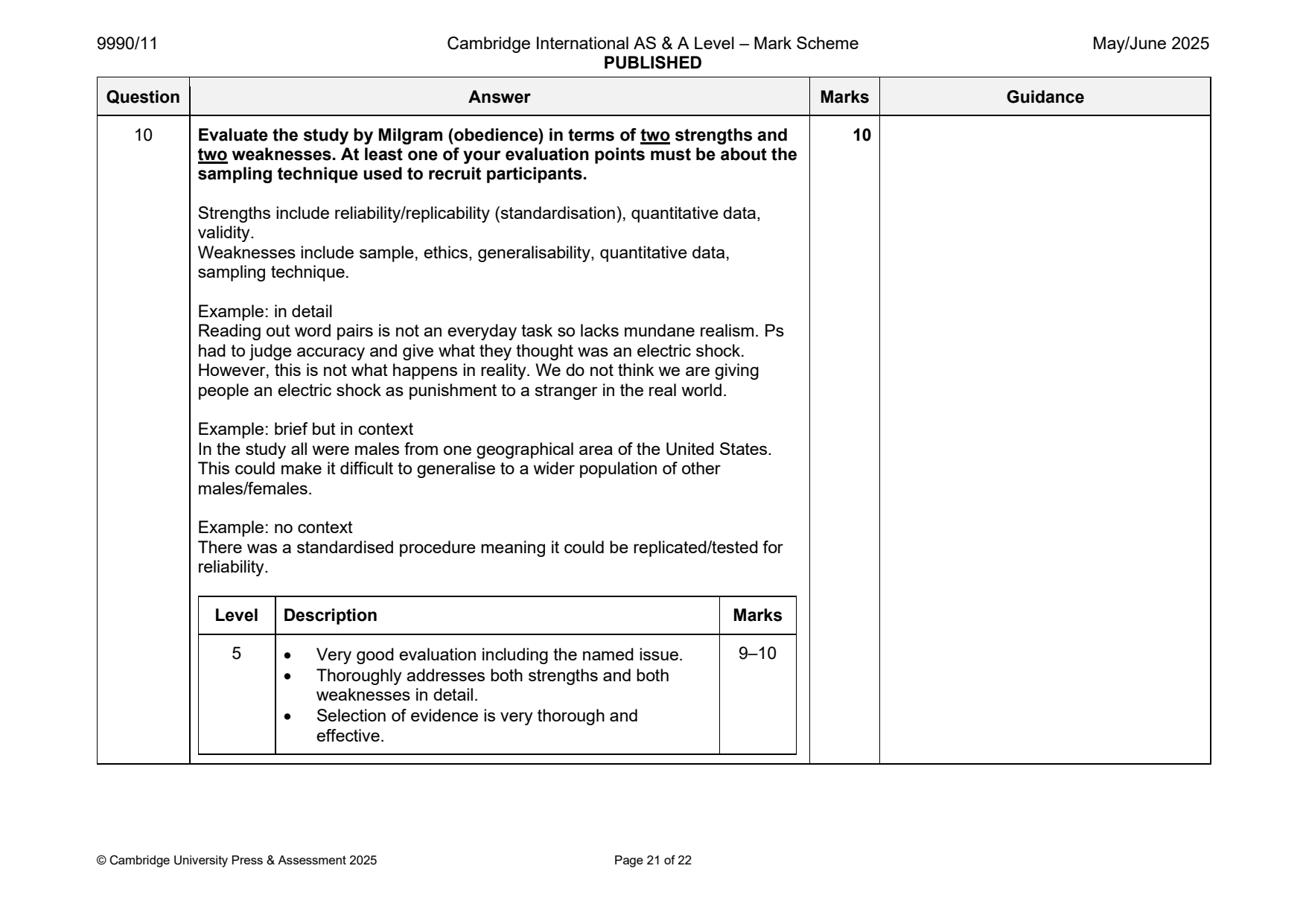 9990-2025-mj-11-q10 official mark scheme page