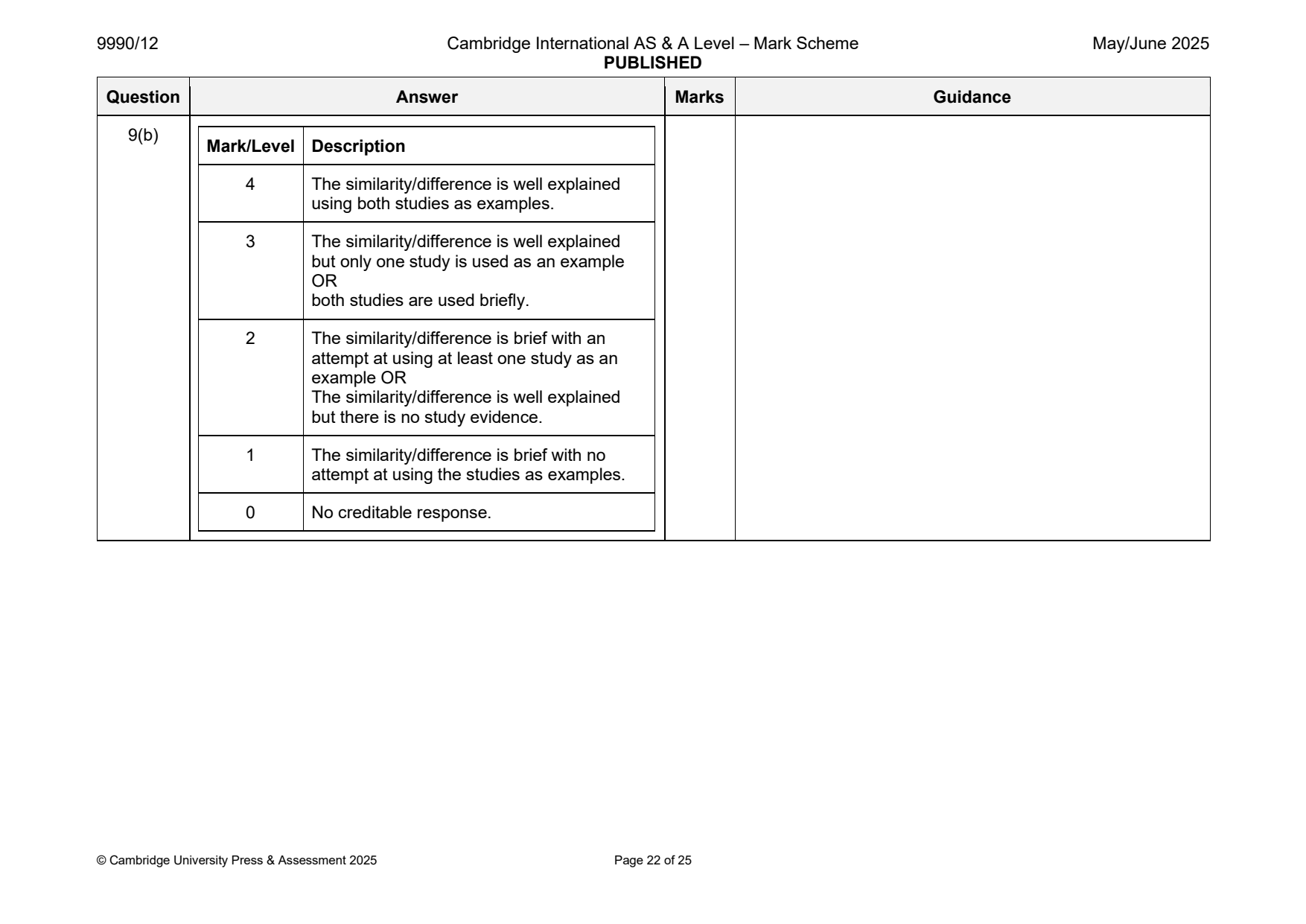 9990-2025-mj-12-q09 official mark scheme page