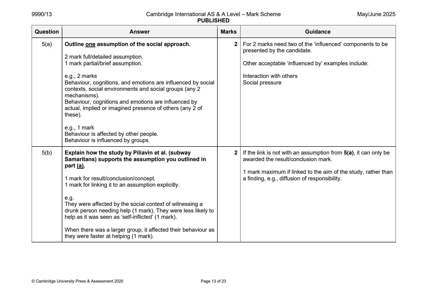 9990-2025-mj-13-q05 official mark scheme page