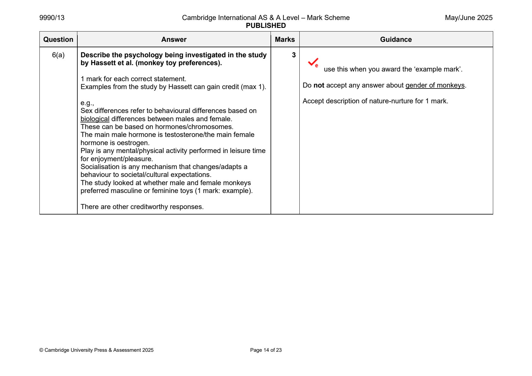 9990-2025-mj-13-q06 official mark scheme page