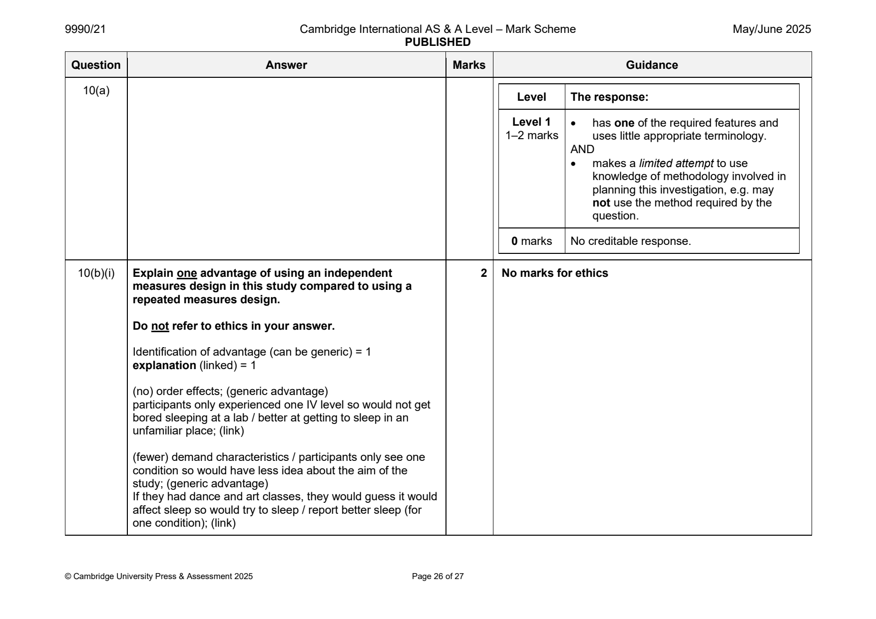 9990-2025-mj-21-q10 official mark scheme page