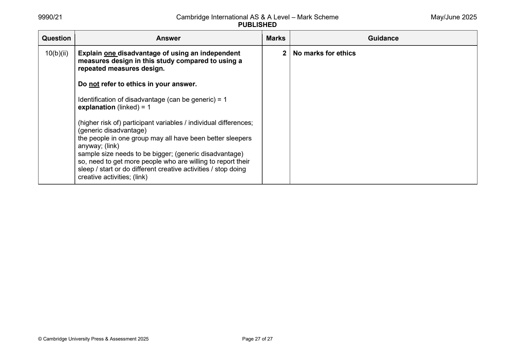 9990-2025-mj-21-q10 official mark scheme page