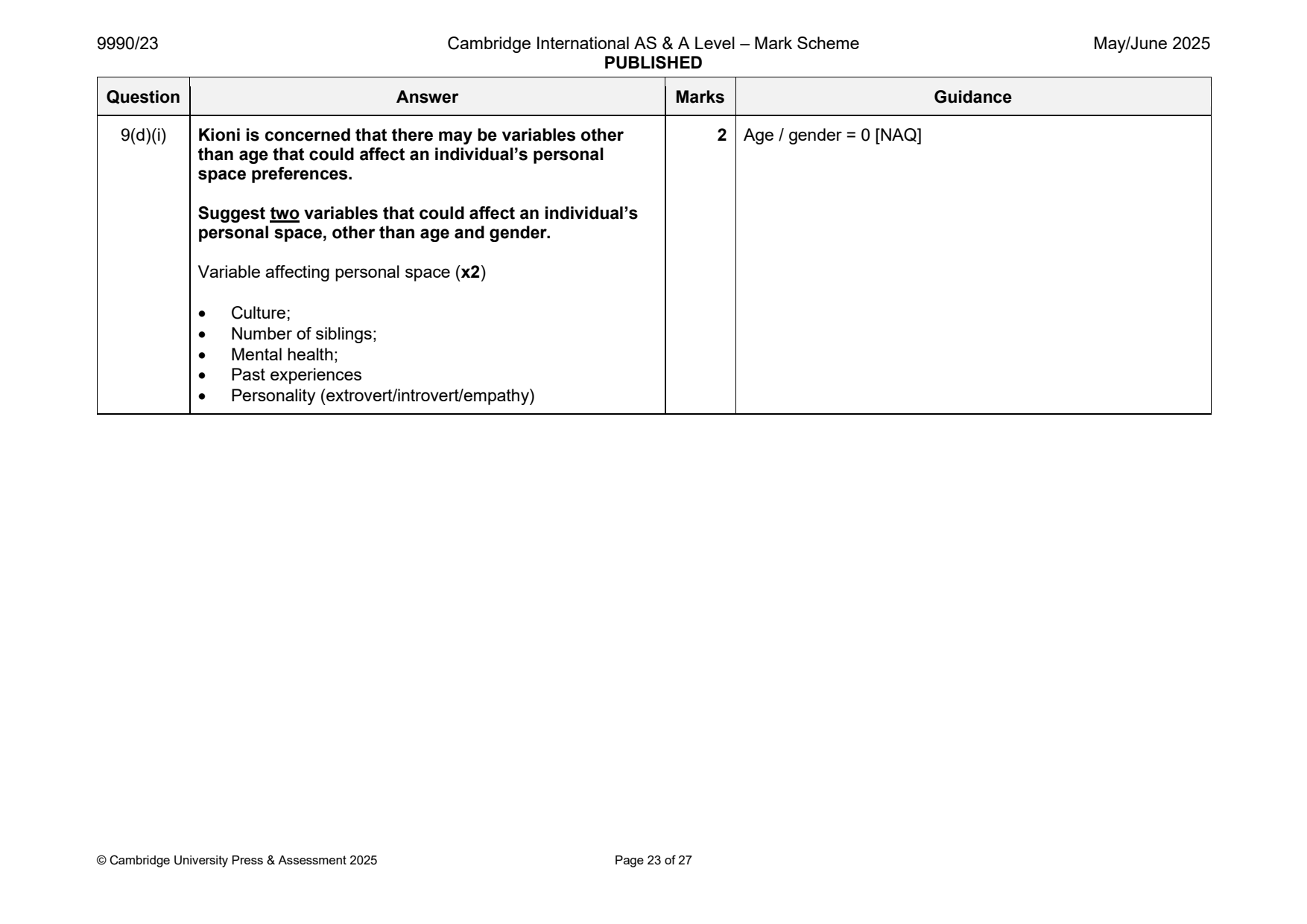 9990-2025-mj-23-q09 official mark scheme page