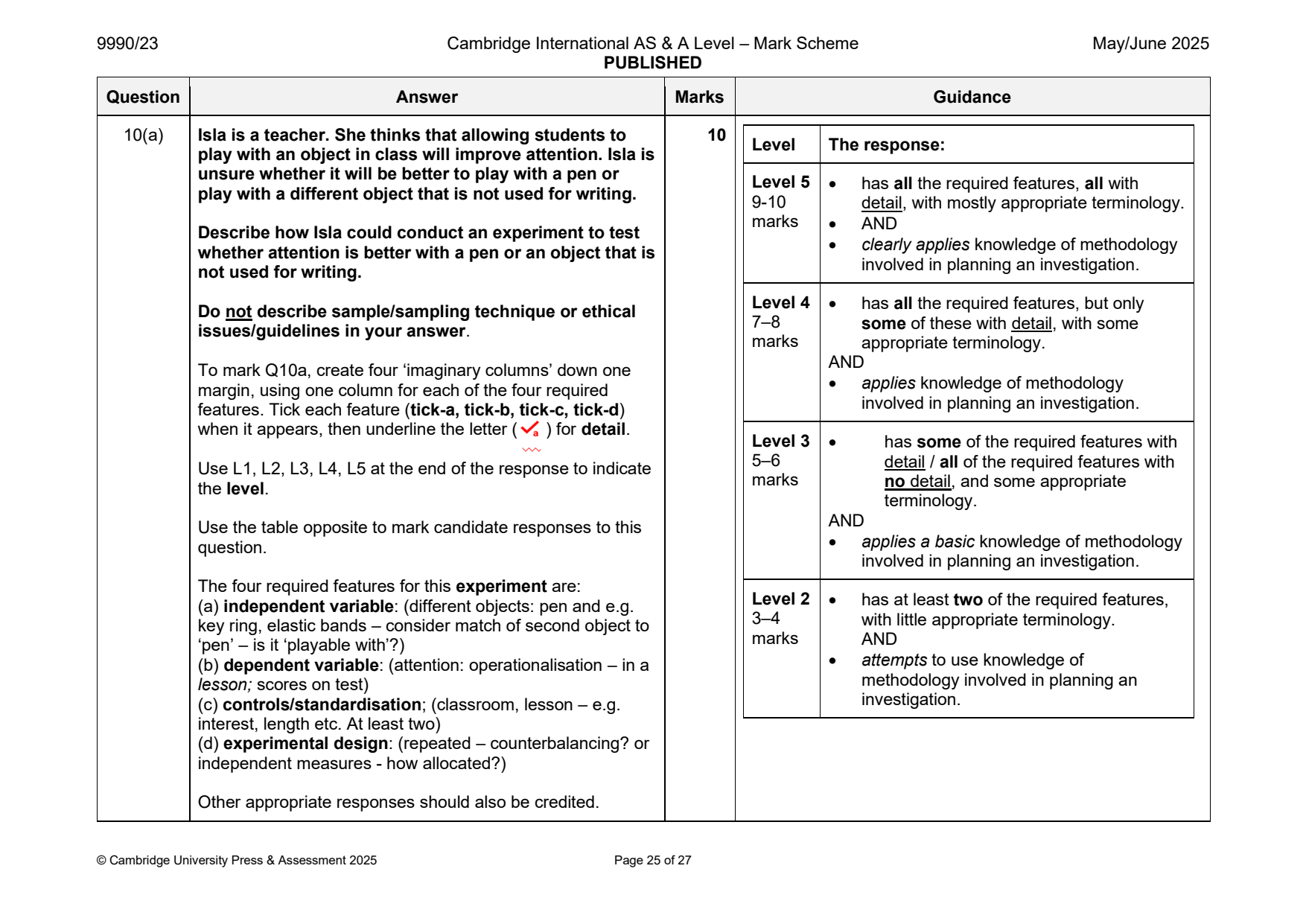 9990-2025-mj-23-q10 official mark scheme page