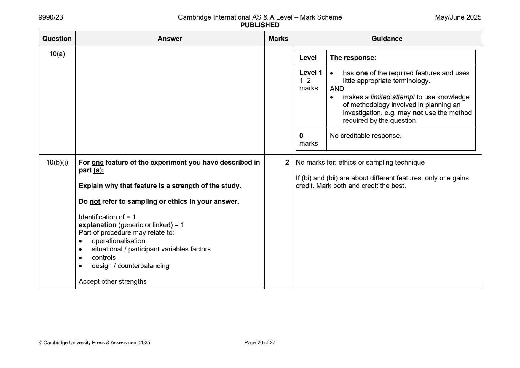 9990-2025-mj-23-q10 official mark scheme page