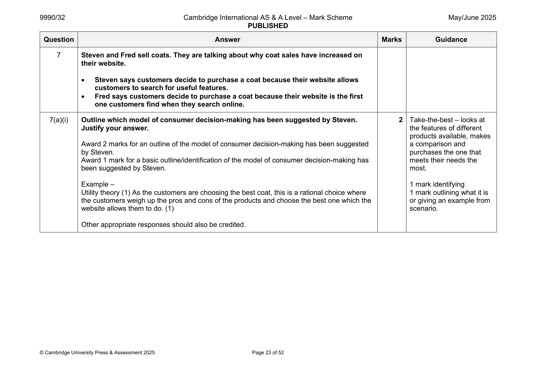9990-2025-mj-32-q07 official mark scheme page
