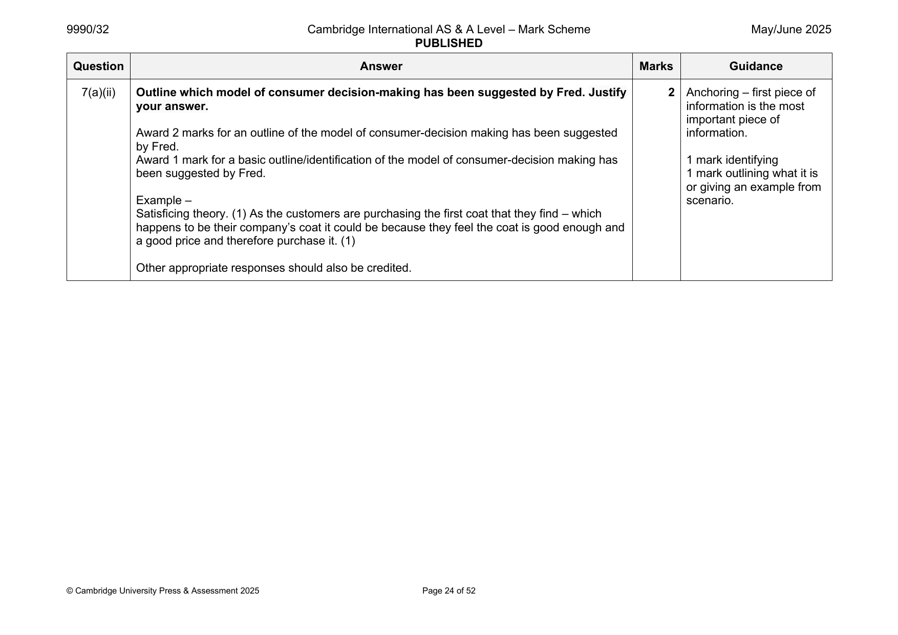 9990-2025-mj-32-q07 official mark scheme page