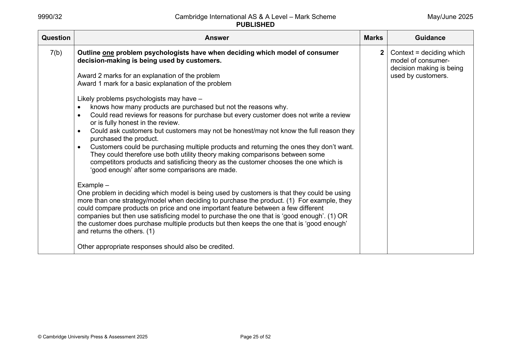 9990-2025-mj-32-q07 official mark scheme page