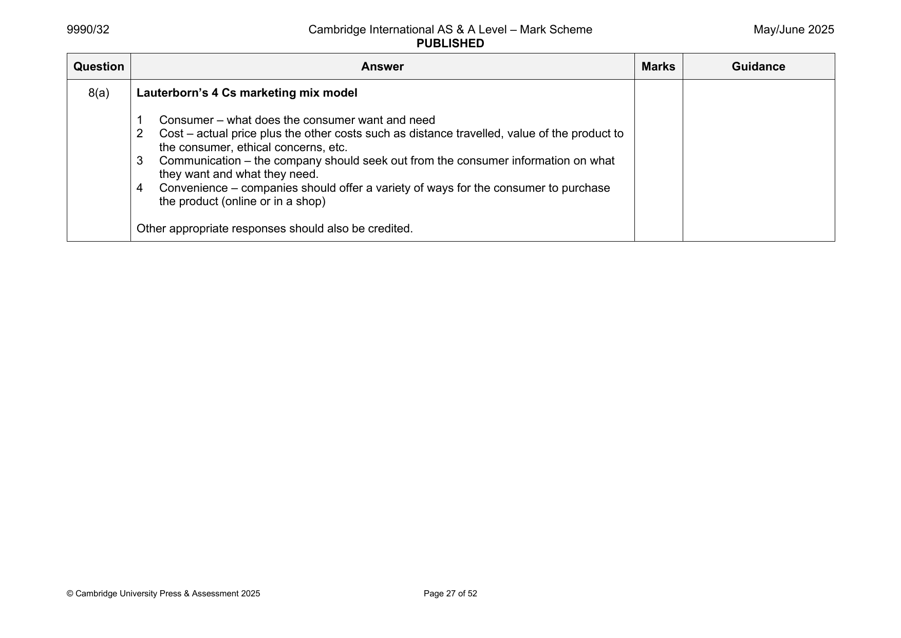 9990-2025-mj-32-q08 official mark scheme page