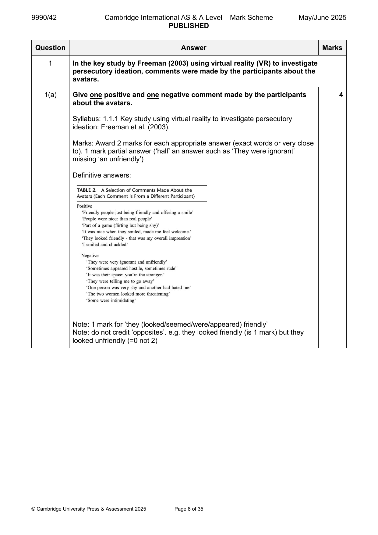 9990-2025-mj-42-q01 official mark scheme page