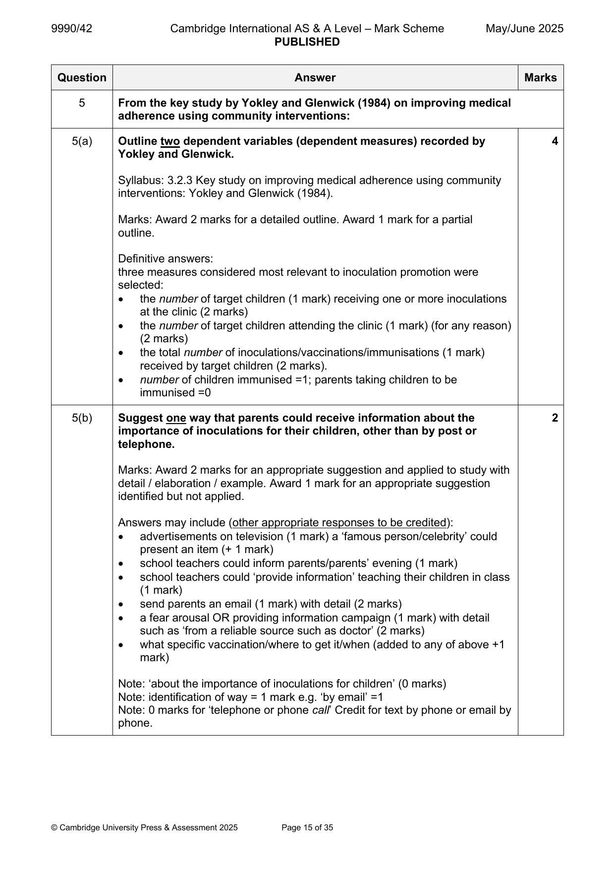 9990-2025-mj-42-q05 official mark scheme page