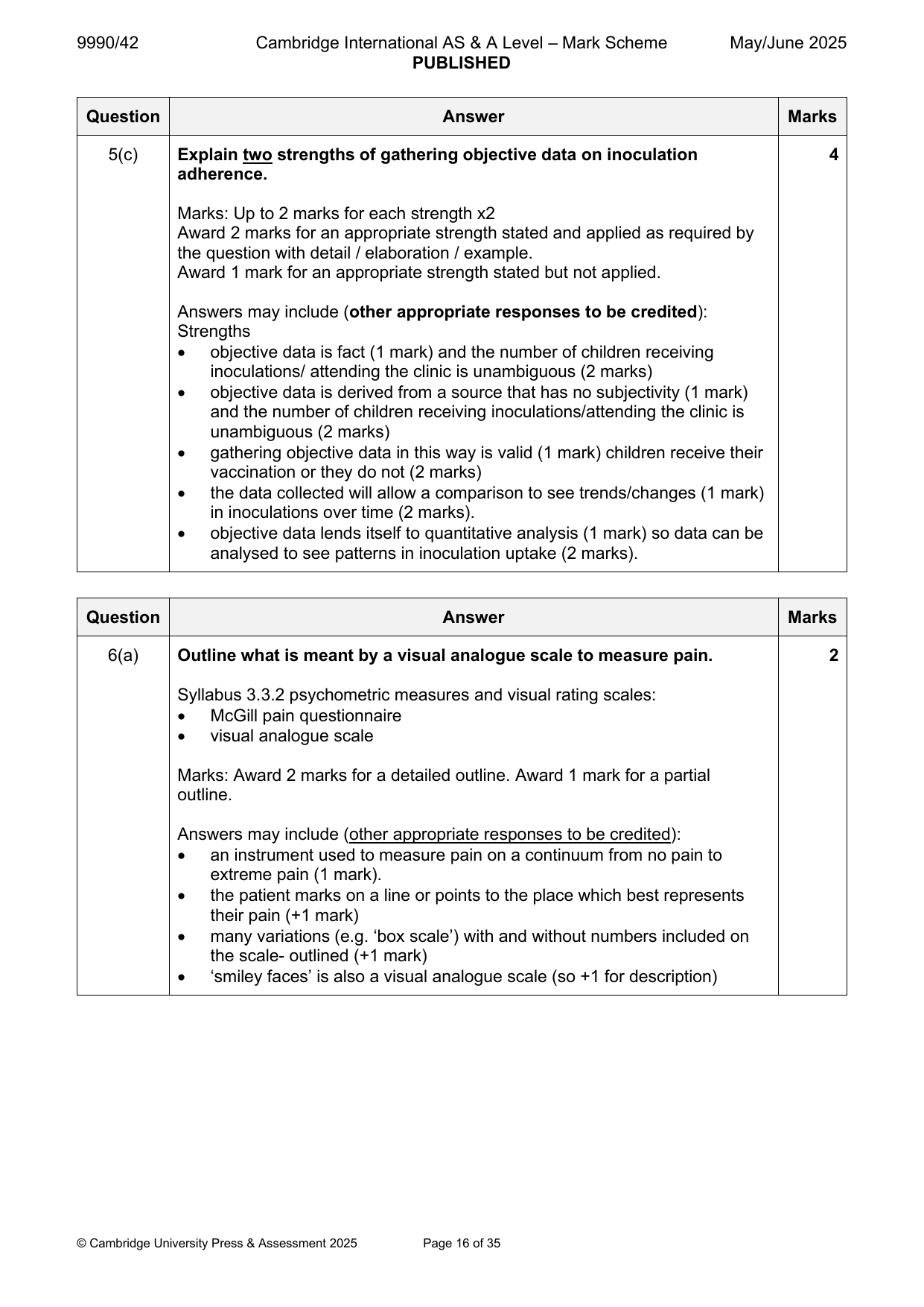 9990-2025-mj-42-q06 official mark scheme page