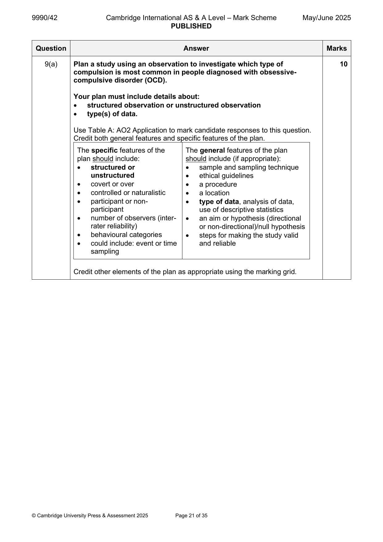 9990-2025-mj-42-q09 official mark scheme page