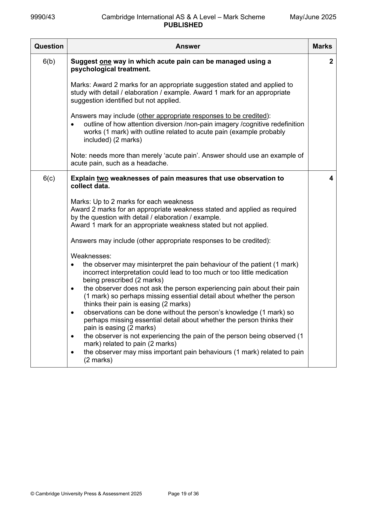 9990-2025-mj-43-q06 official mark scheme page