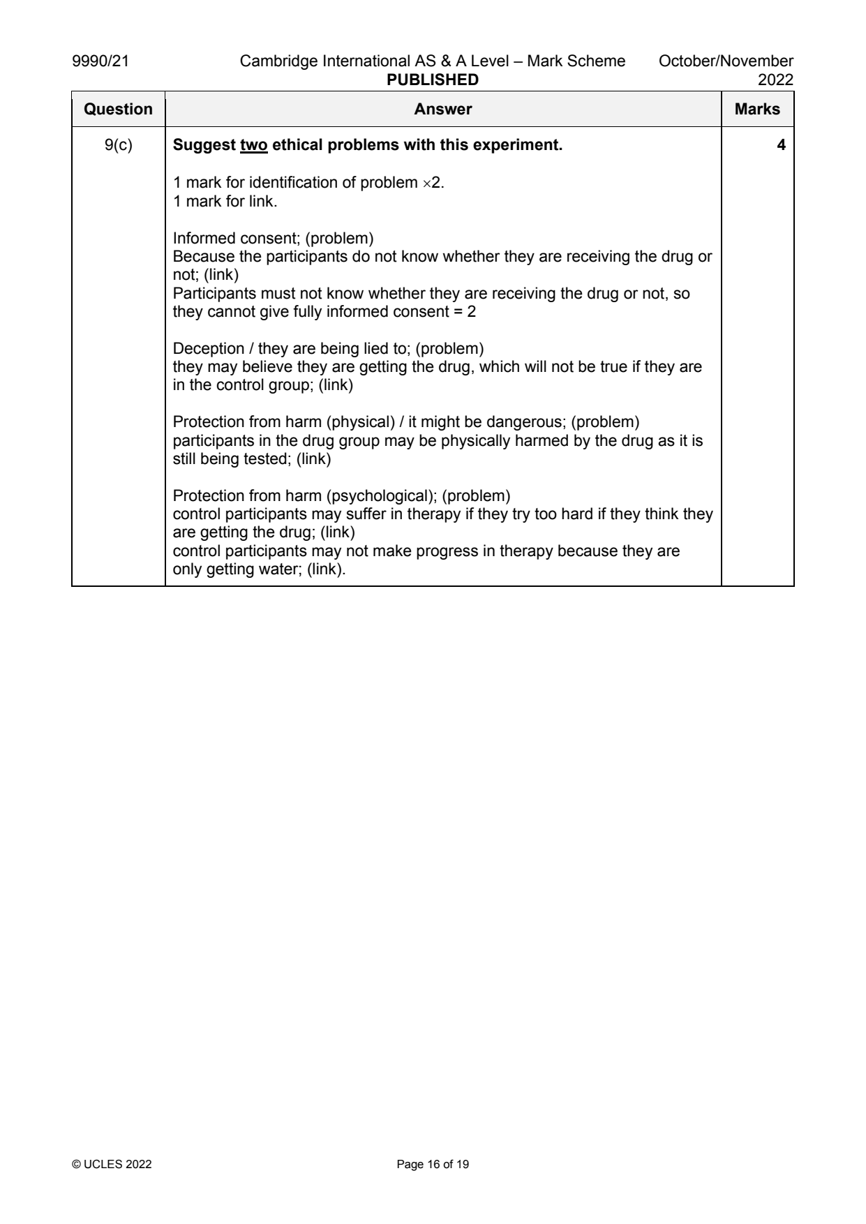 9990-2022-on-21-q09 official mark scheme page