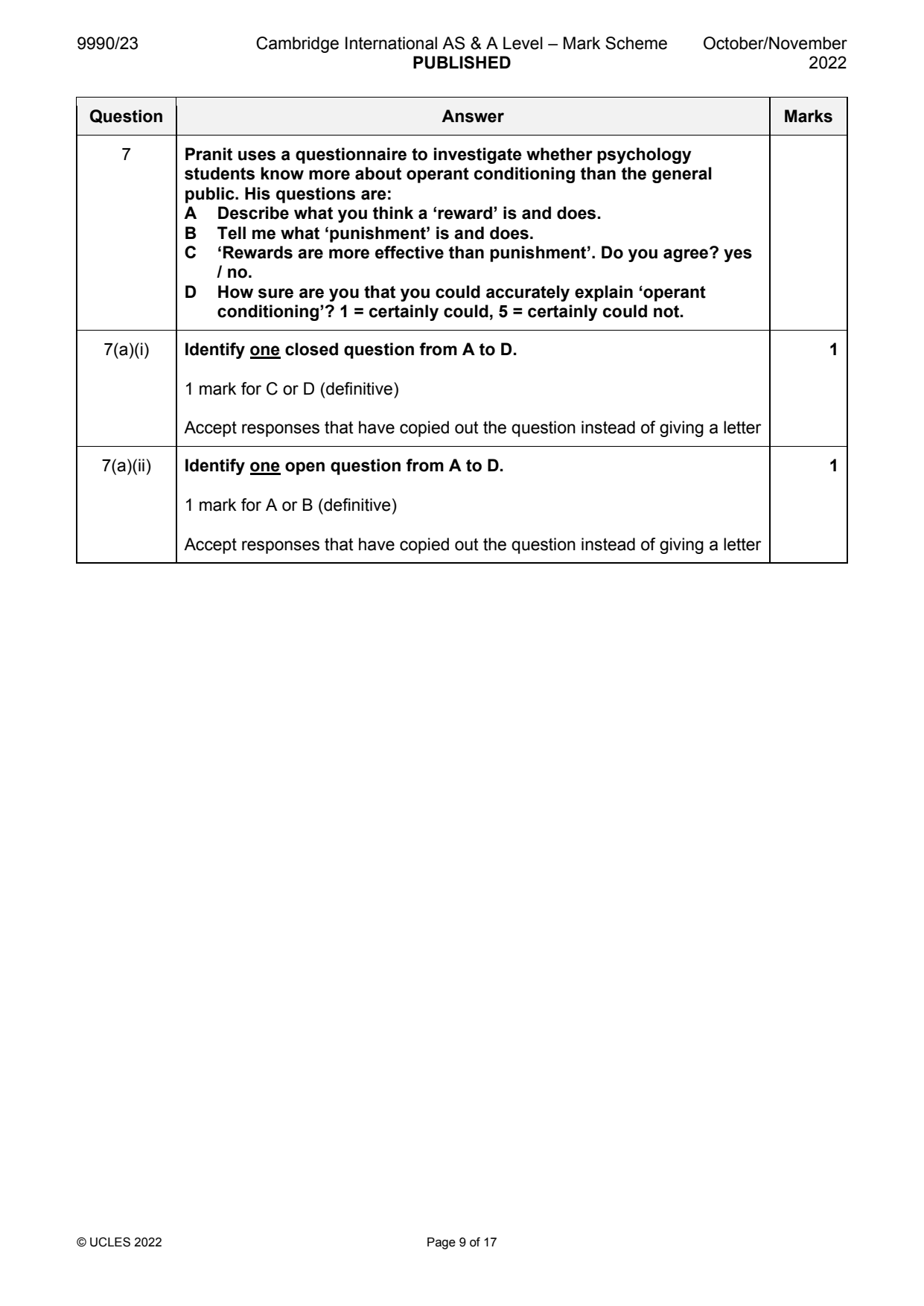 9990-2022-on-23-q07 official mark scheme page