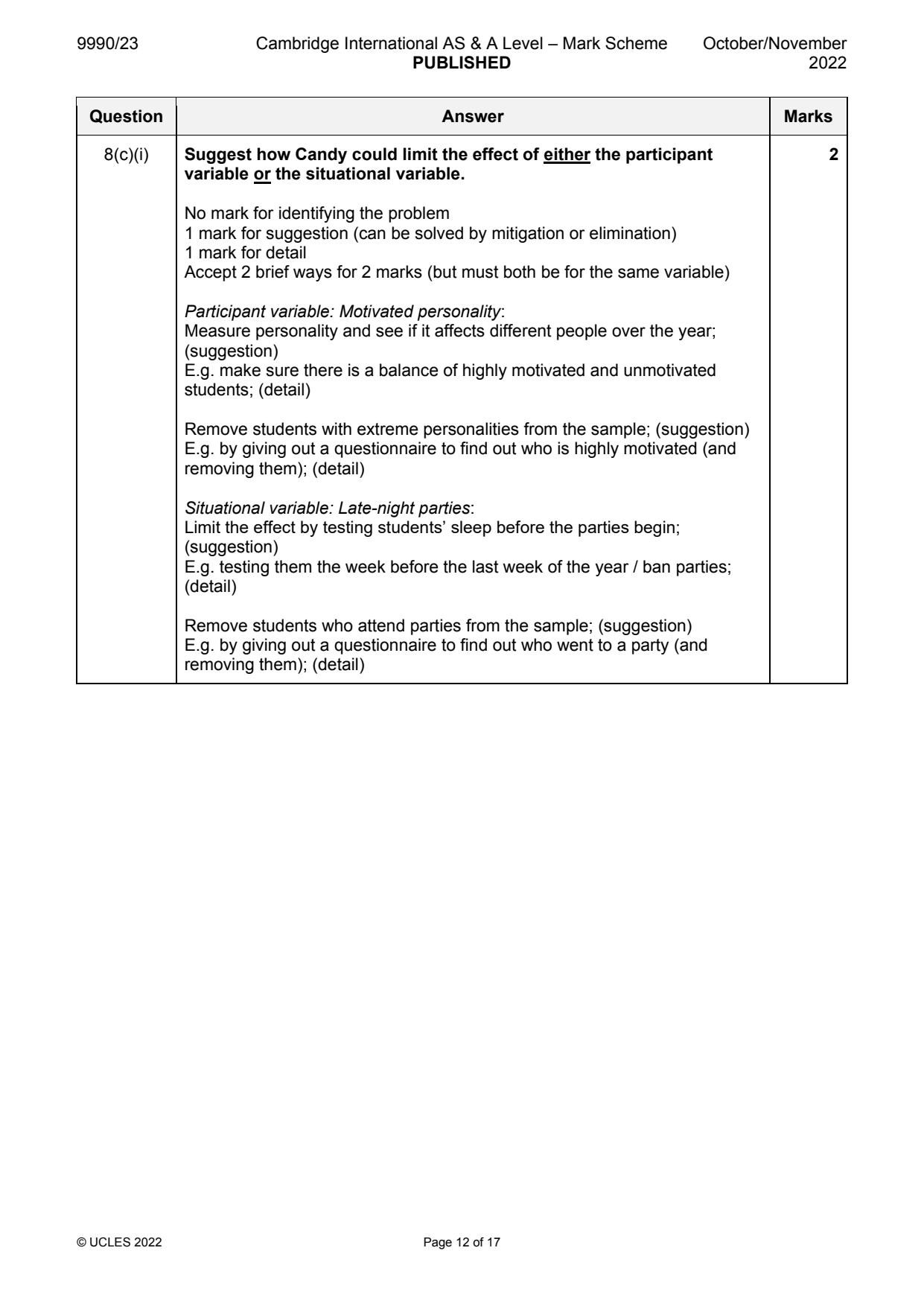9990-2022-on-23-q08 official mark scheme page