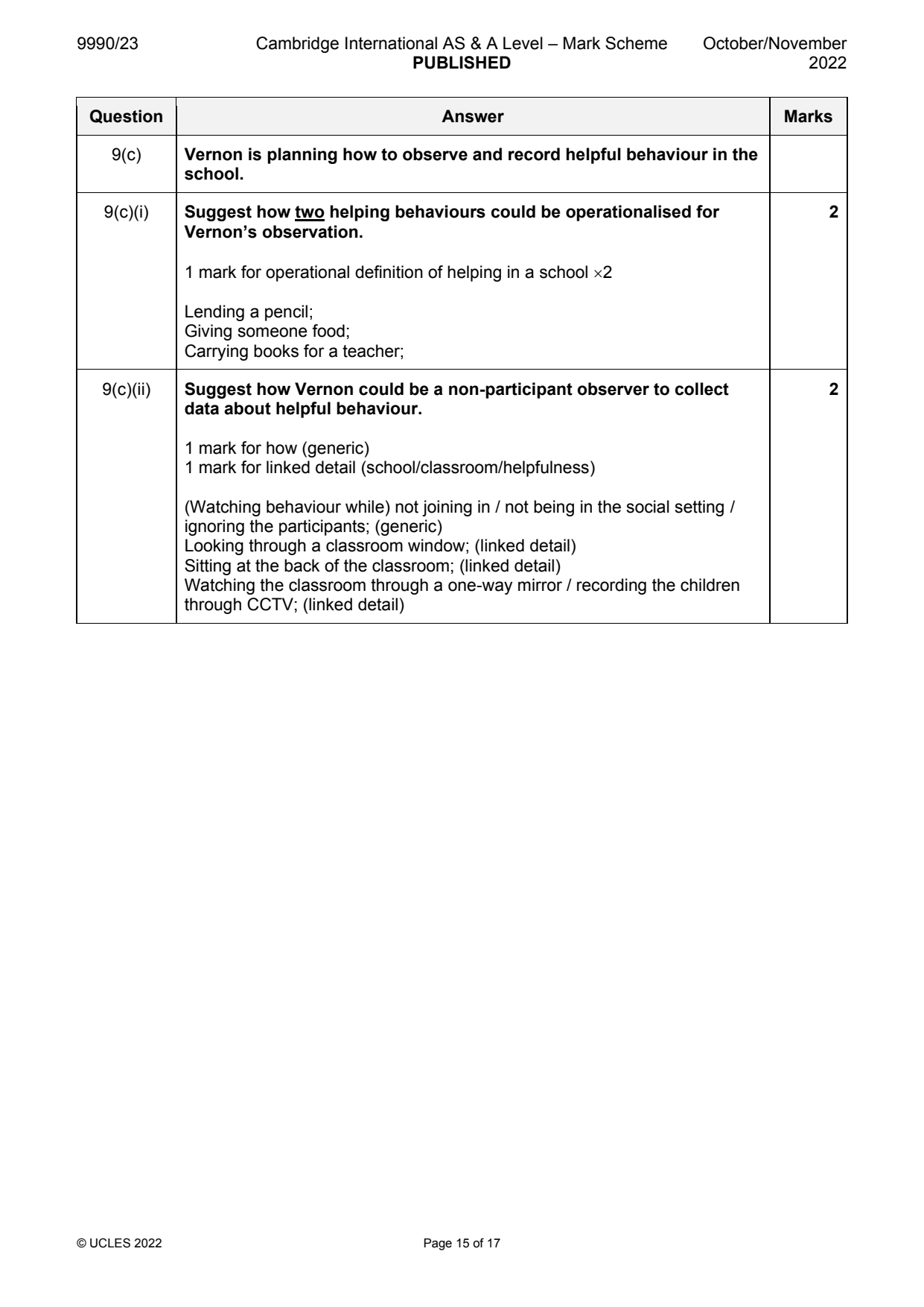 9990-2022-on-23-q09 official mark scheme page