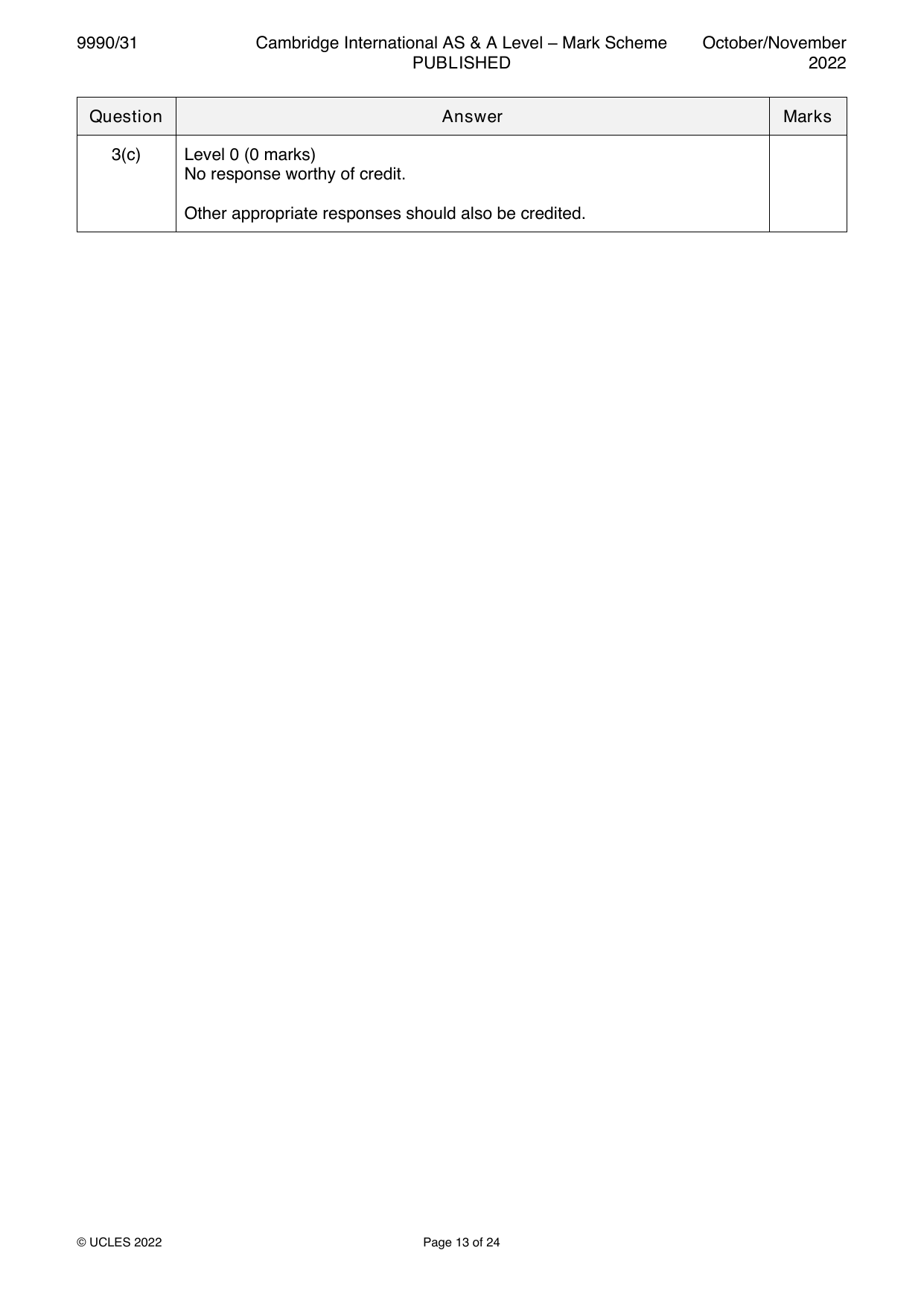 9990-2022-on-31-q03 official mark scheme page
