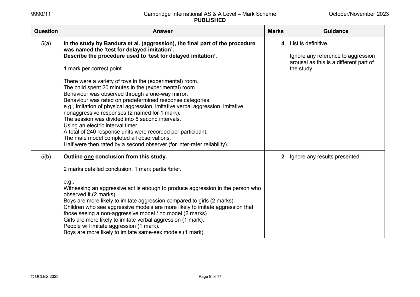 9990-2023-on-11-q05 official mark scheme page