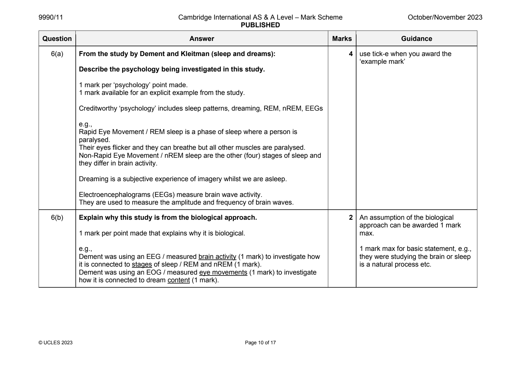 9990-2023-on-11-q06 official mark scheme page