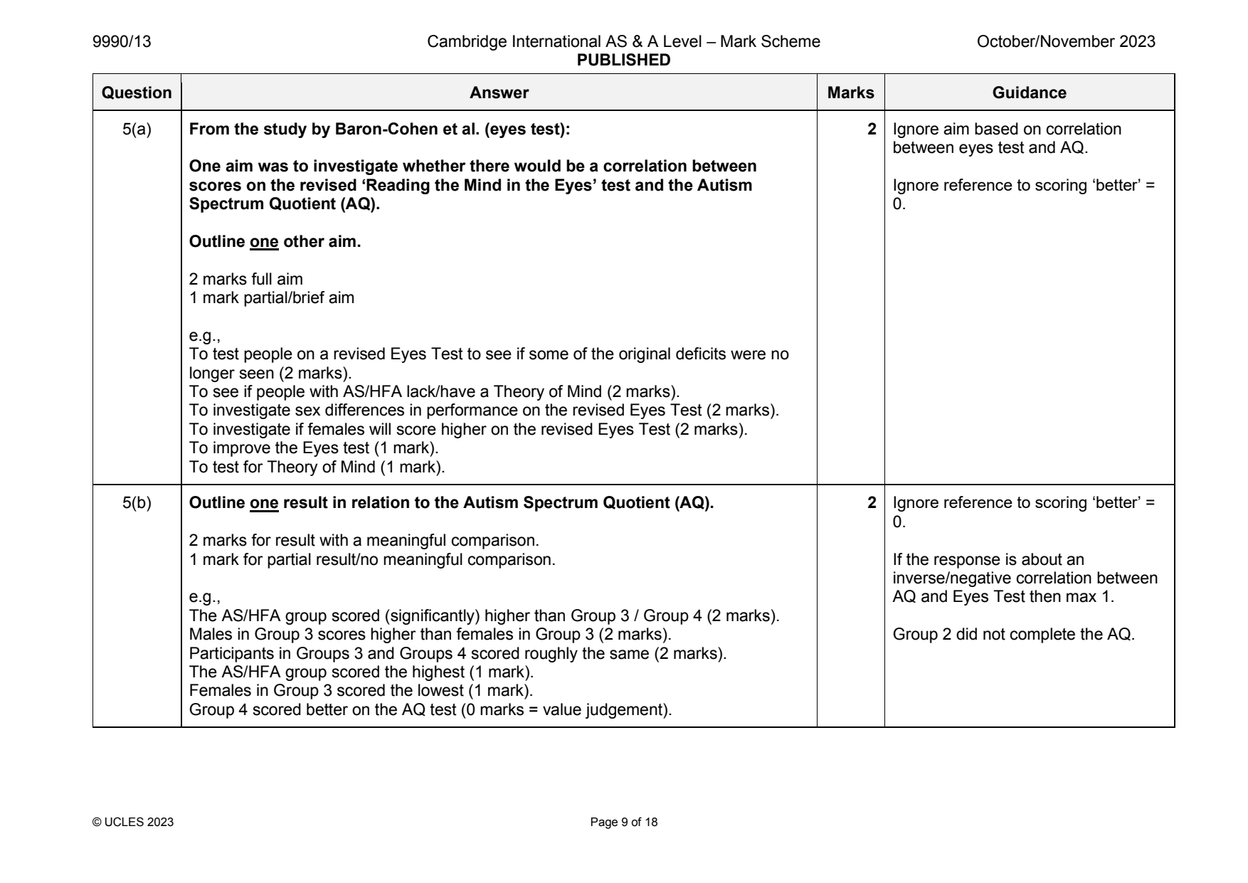 9990-2023-on-13-q05 official mark scheme page