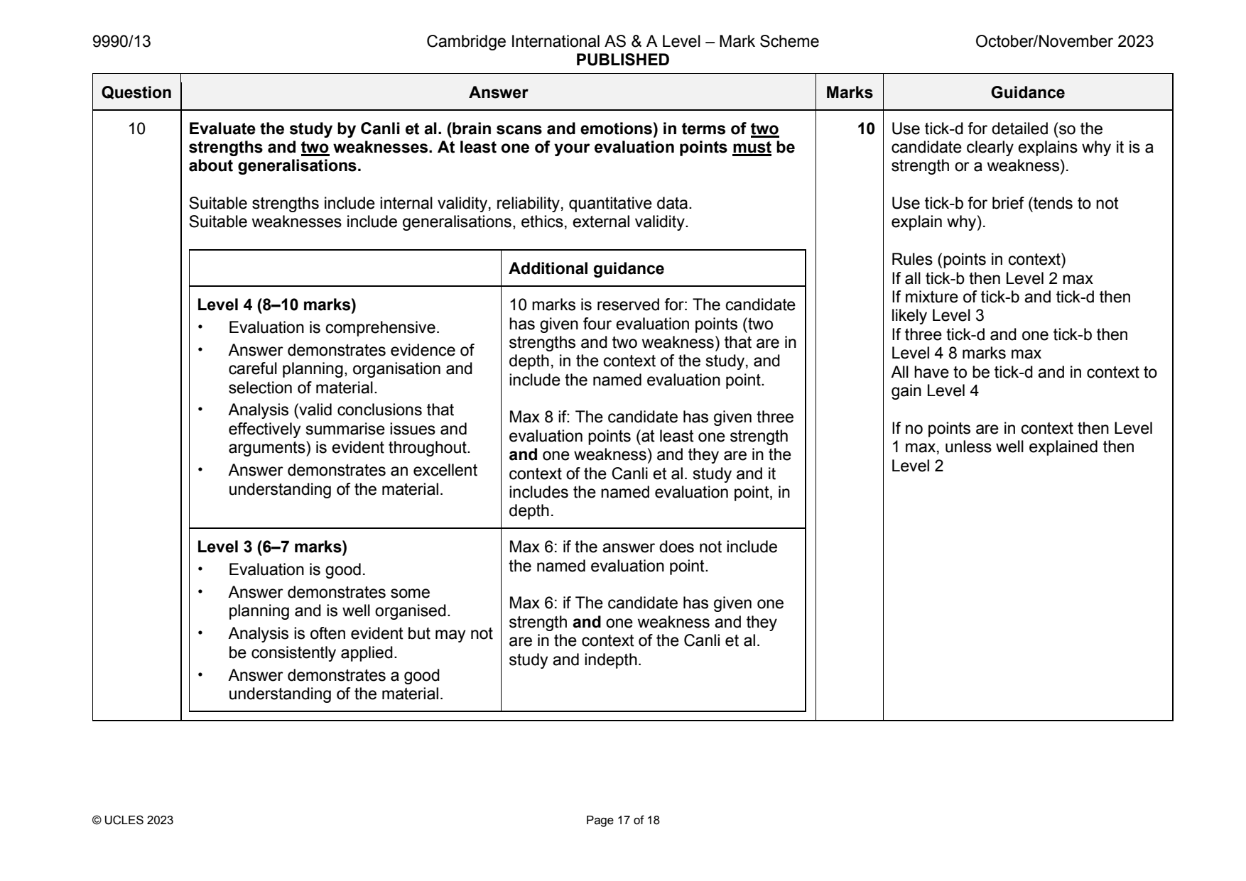 9990-2023-on-13-q10 official mark scheme page