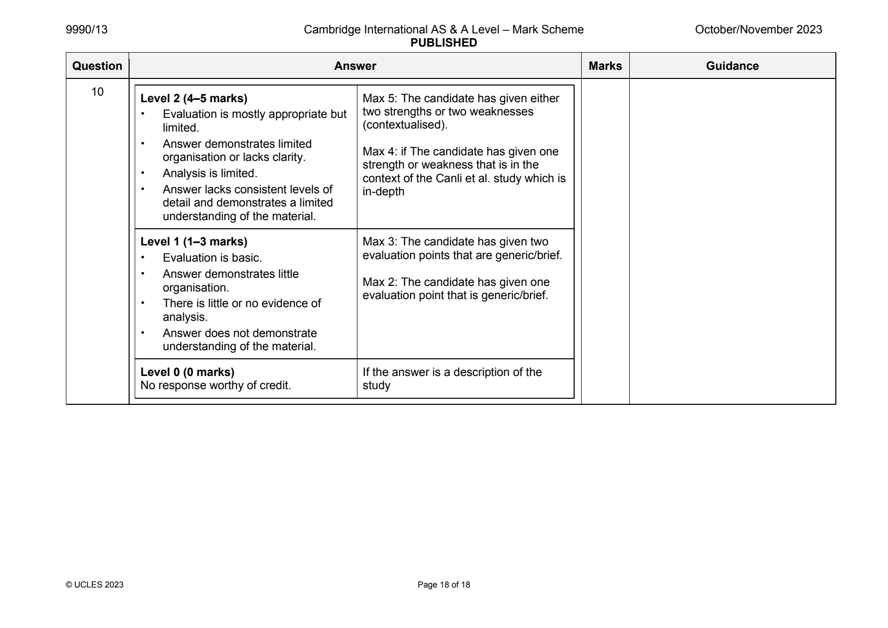 9990-2023-on-13-q10 official mark scheme page