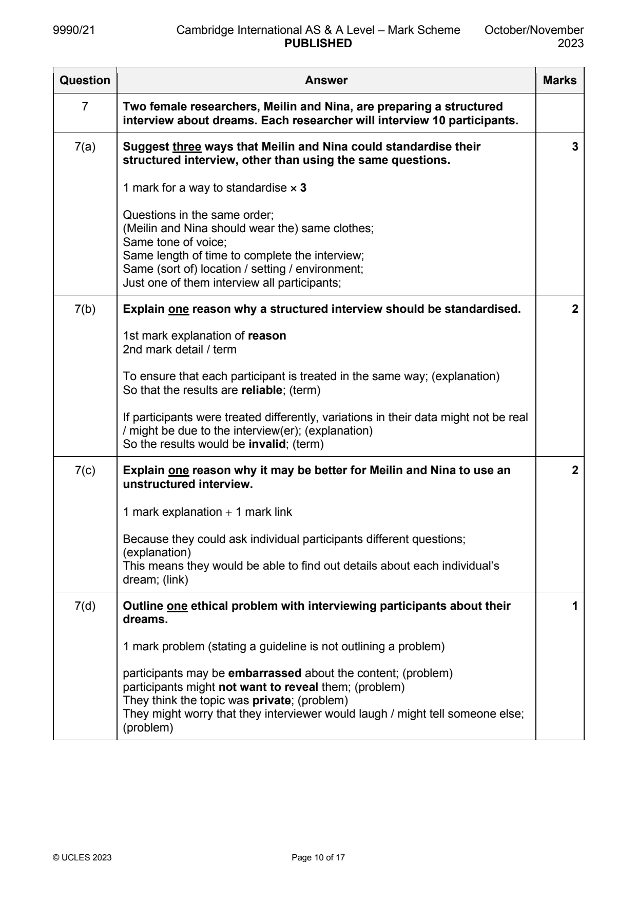 9990-2023-on-21-q07 official mark scheme page