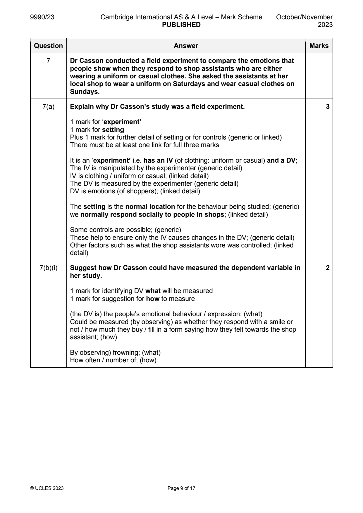 9990-2023-on-23-q07 official mark scheme page