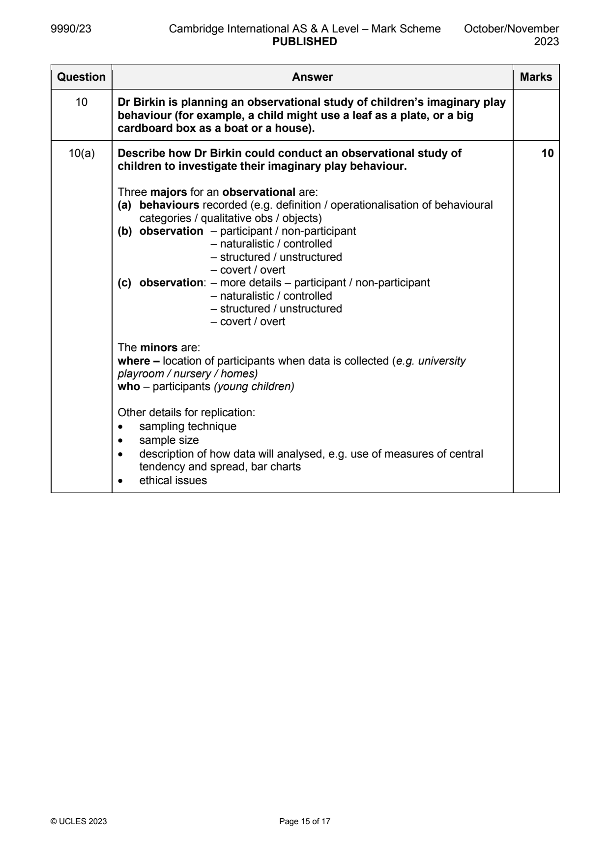 9990-2023-on-23-q10 official mark scheme page