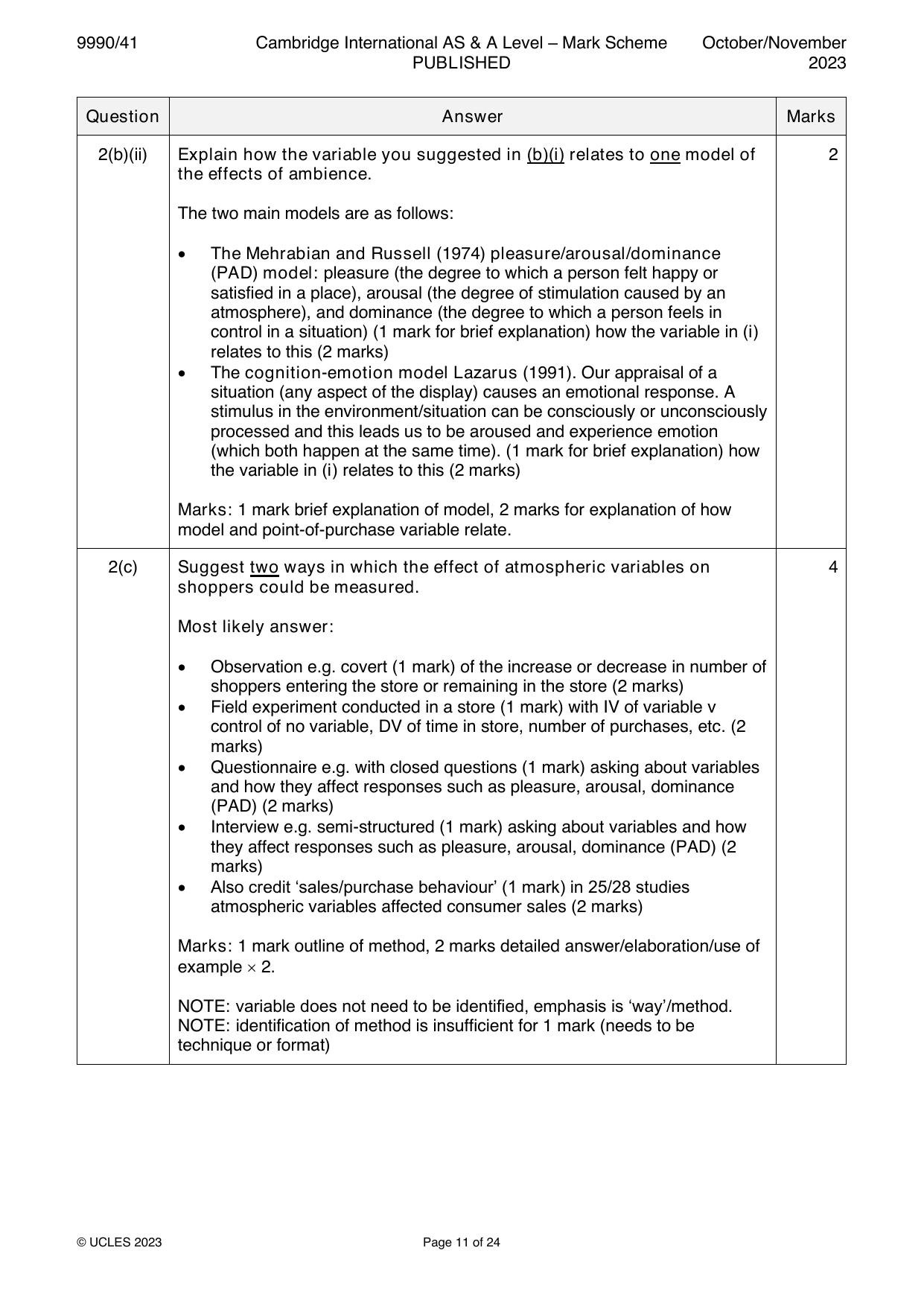 9990-2023-on-41-q02 official mark scheme page