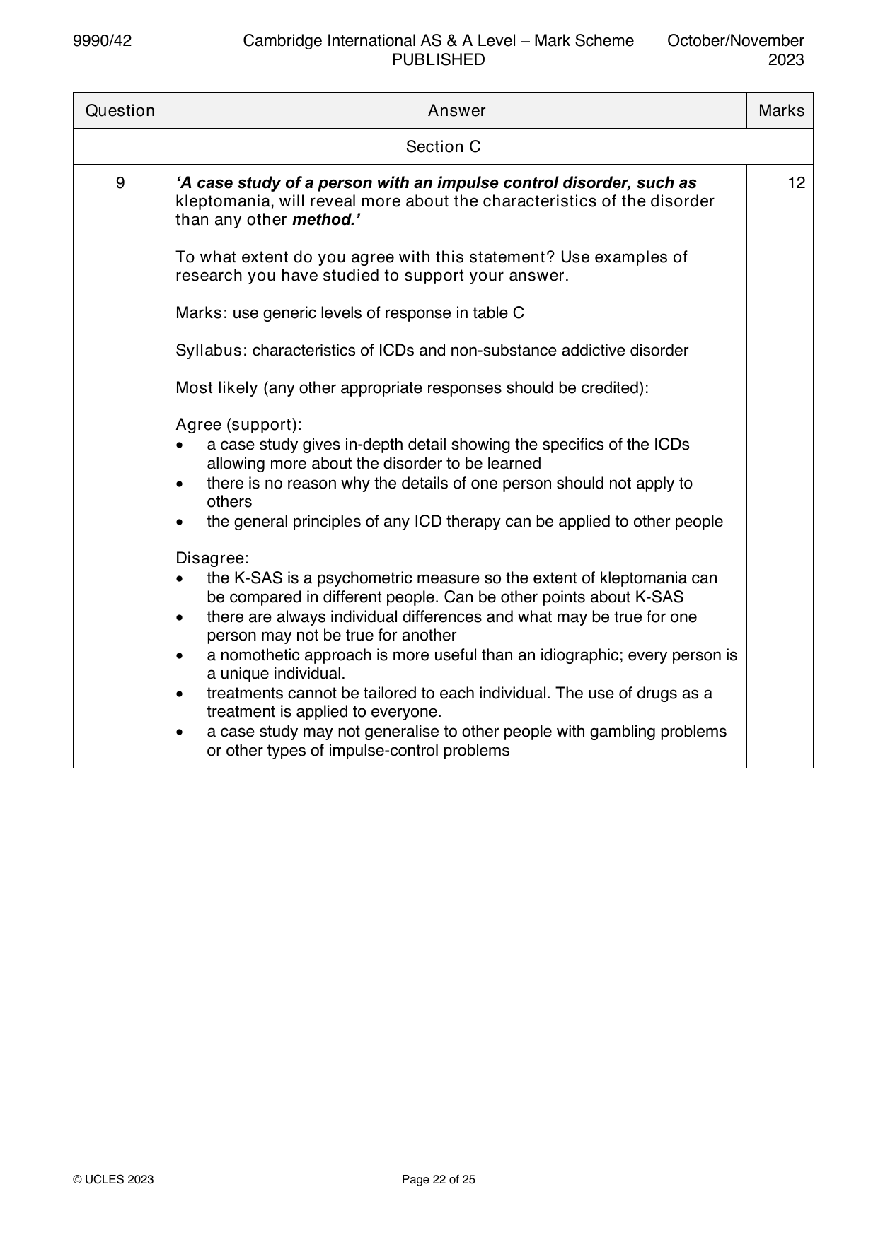 9990-2023-on-42-q09 official mark scheme page