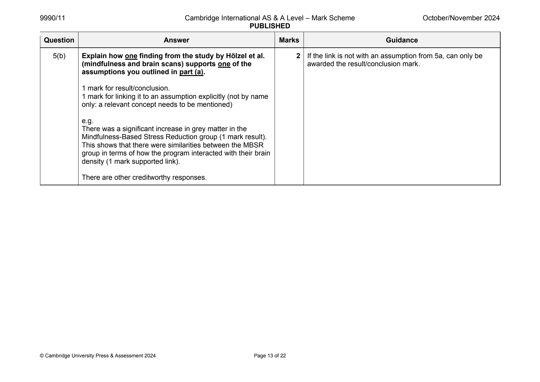 9990-2024-on-11-q05 official mark scheme page
