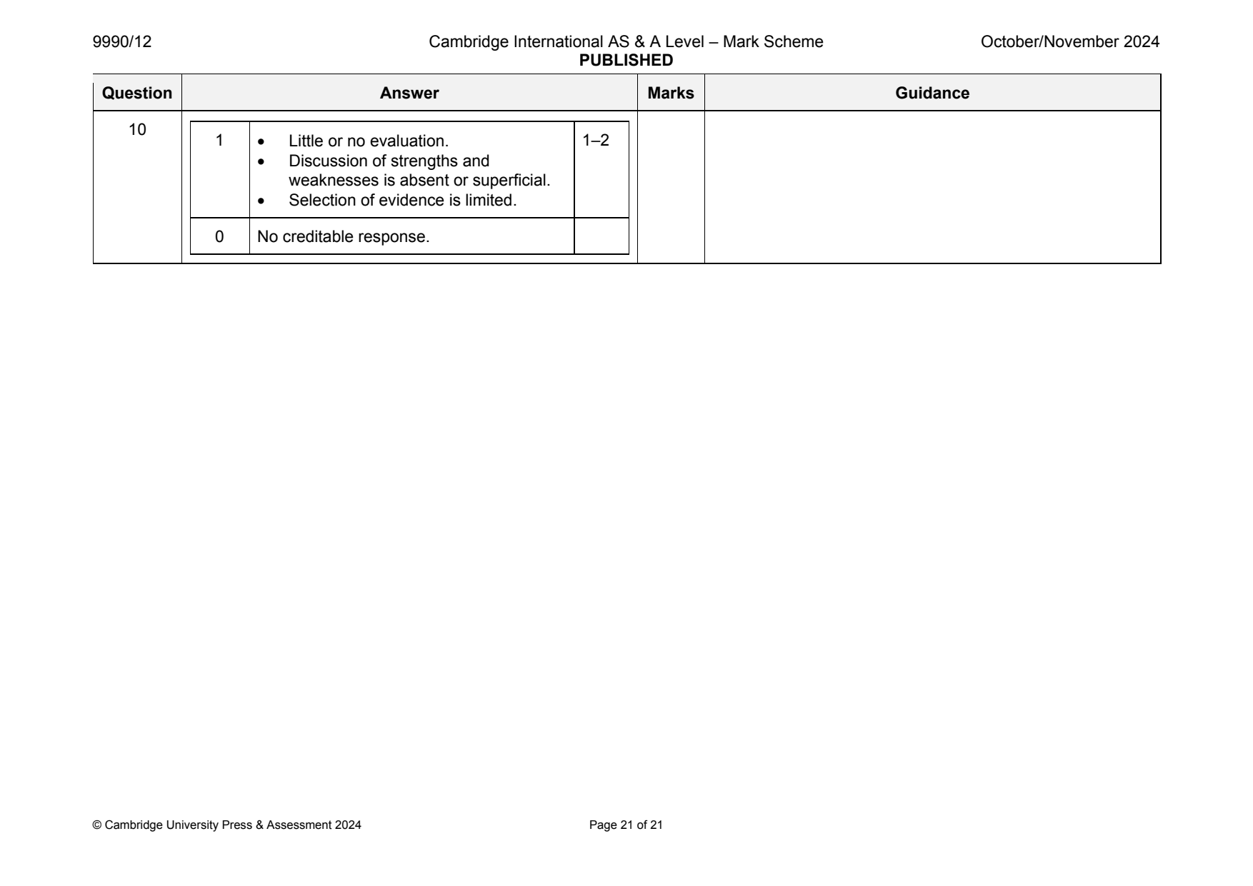 9990-2024-on-12-q10 official mark scheme page