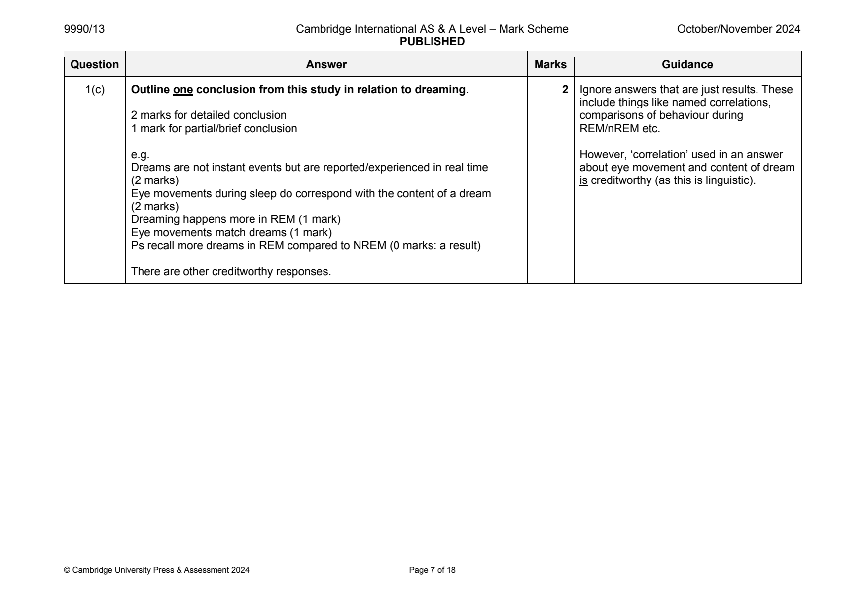 9990-2024-on-13-q01 official mark scheme page