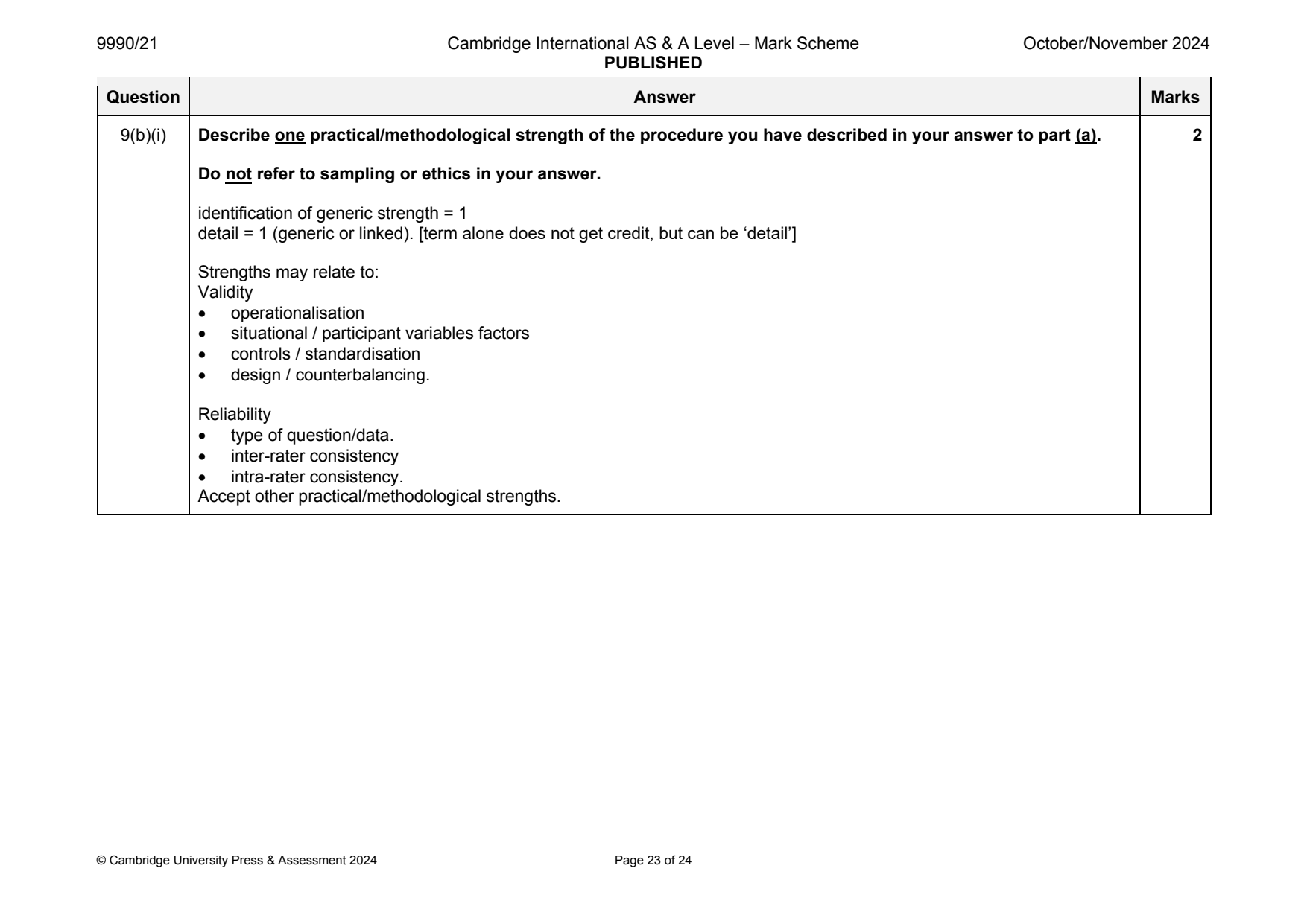 9990-2024-on-21-q09 official mark scheme page