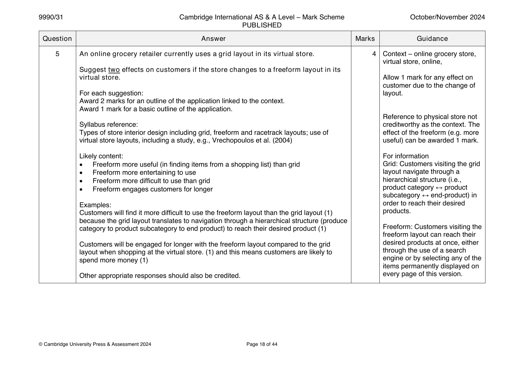 9990-2024-on-31-q05 official mark scheme page