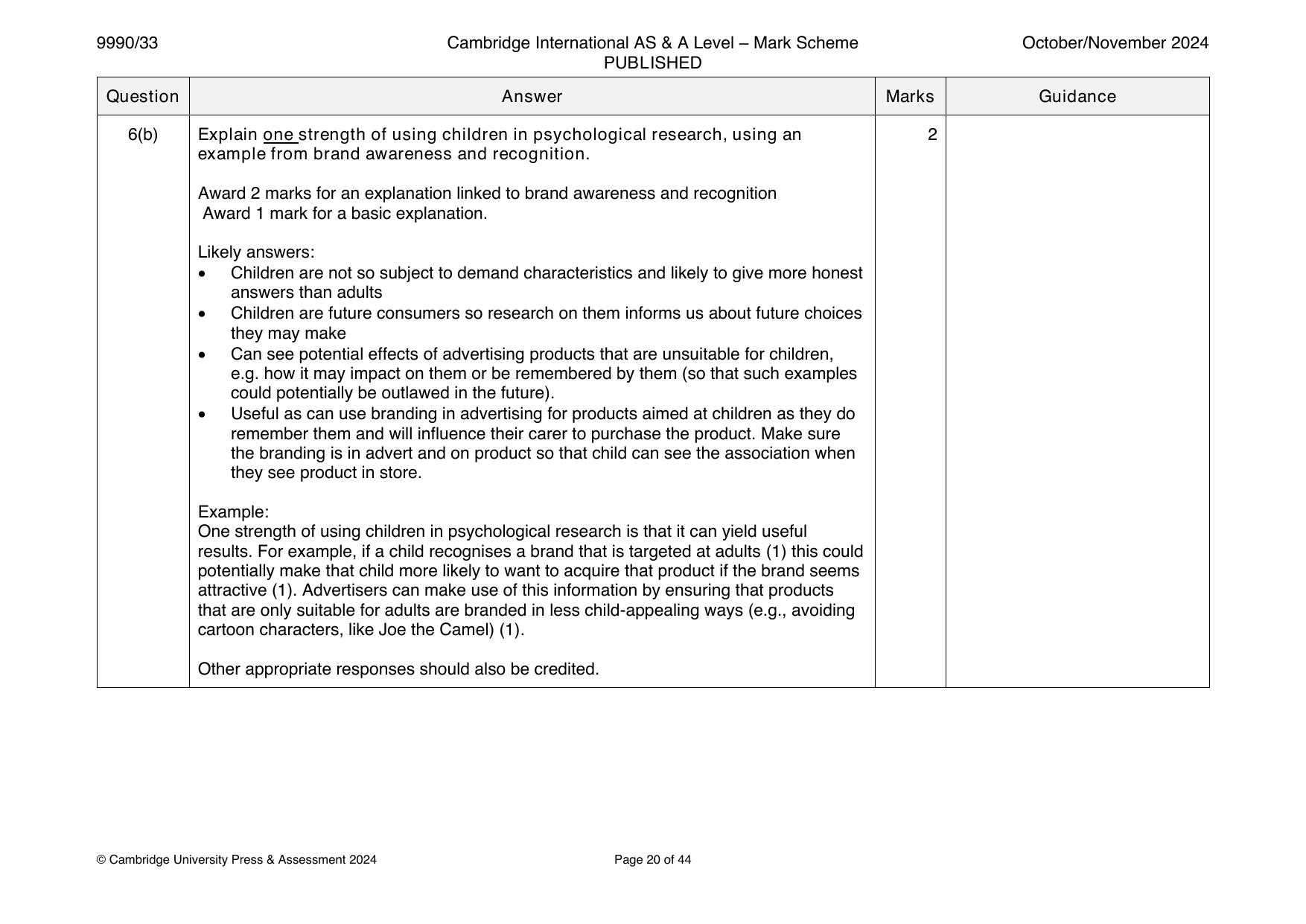9990-2024-on-33-q06 official mark scheme page