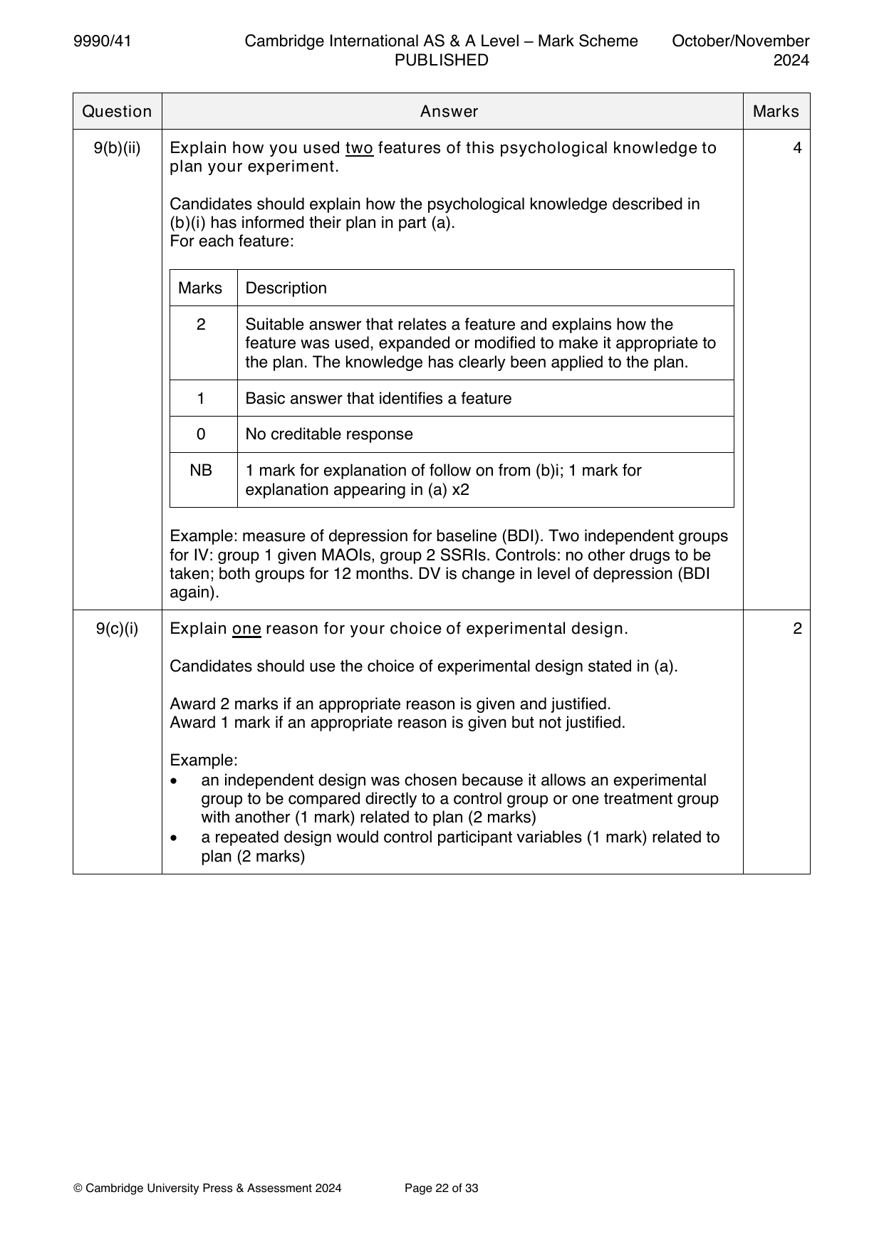 9990-2024-on-41-q09 official mark scheme page